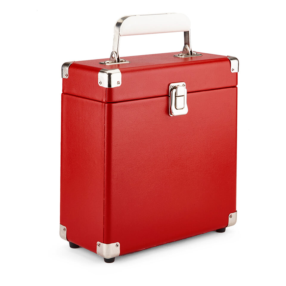GPO Retro Portable Carry Case for 7-Inch Vinyl Records - Red