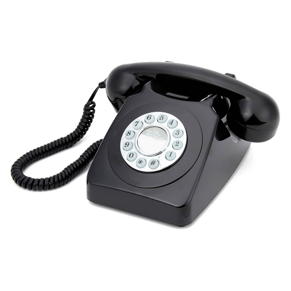 GPO Retro 746 Push Button Telephone - Black
