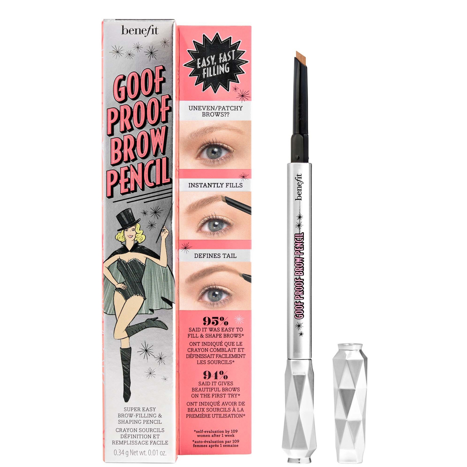 Lápiz para Cejas benefit Goof Proof (Varios Tonos)