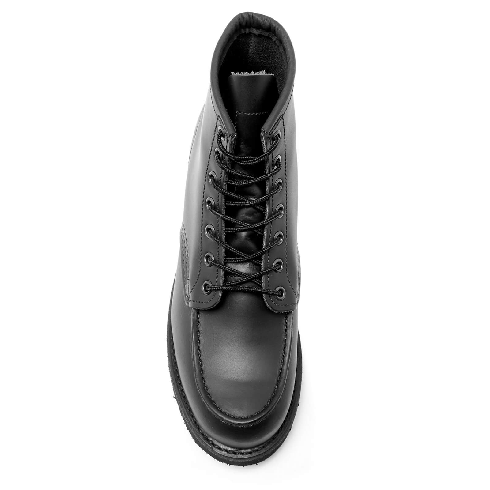 Red Wing Men s 6 Inch Moc Toe Leather Lace Up Boots Black Chrome Allsole