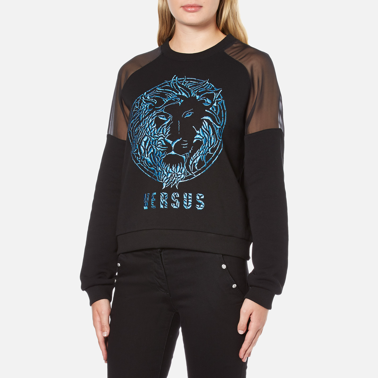 Versus Versace Women s Versus Lion Sweatshirt Black Blue Coggles