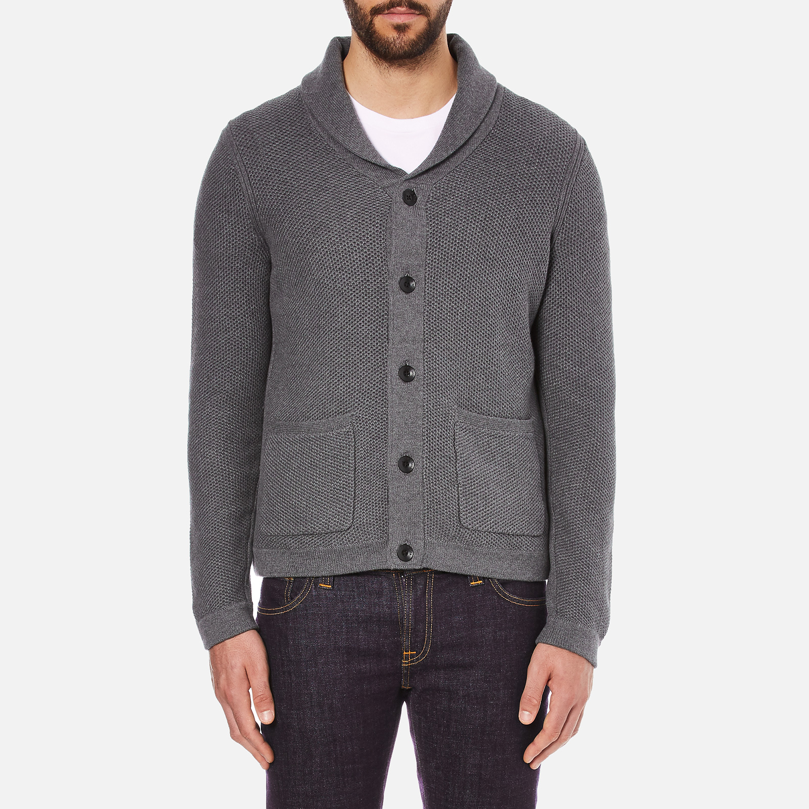 rag bone Men s Avery Shawl Cardigan Charcoal Coggles