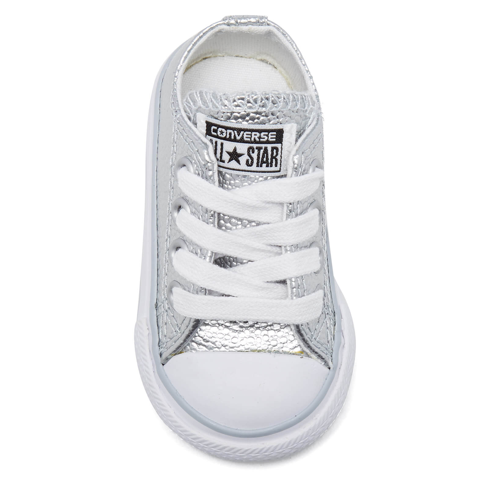 Silver all star shop ox glitter trainers toddler