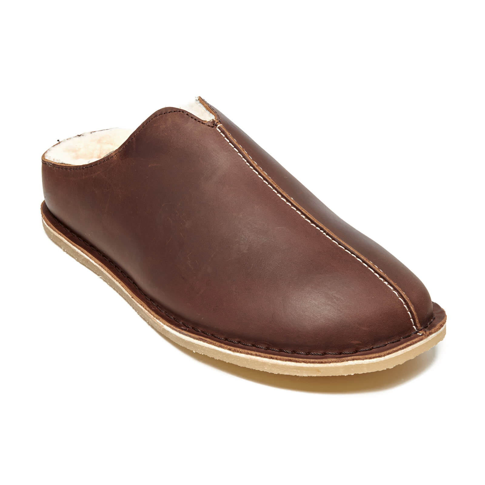 Mens leather slippers clarks online