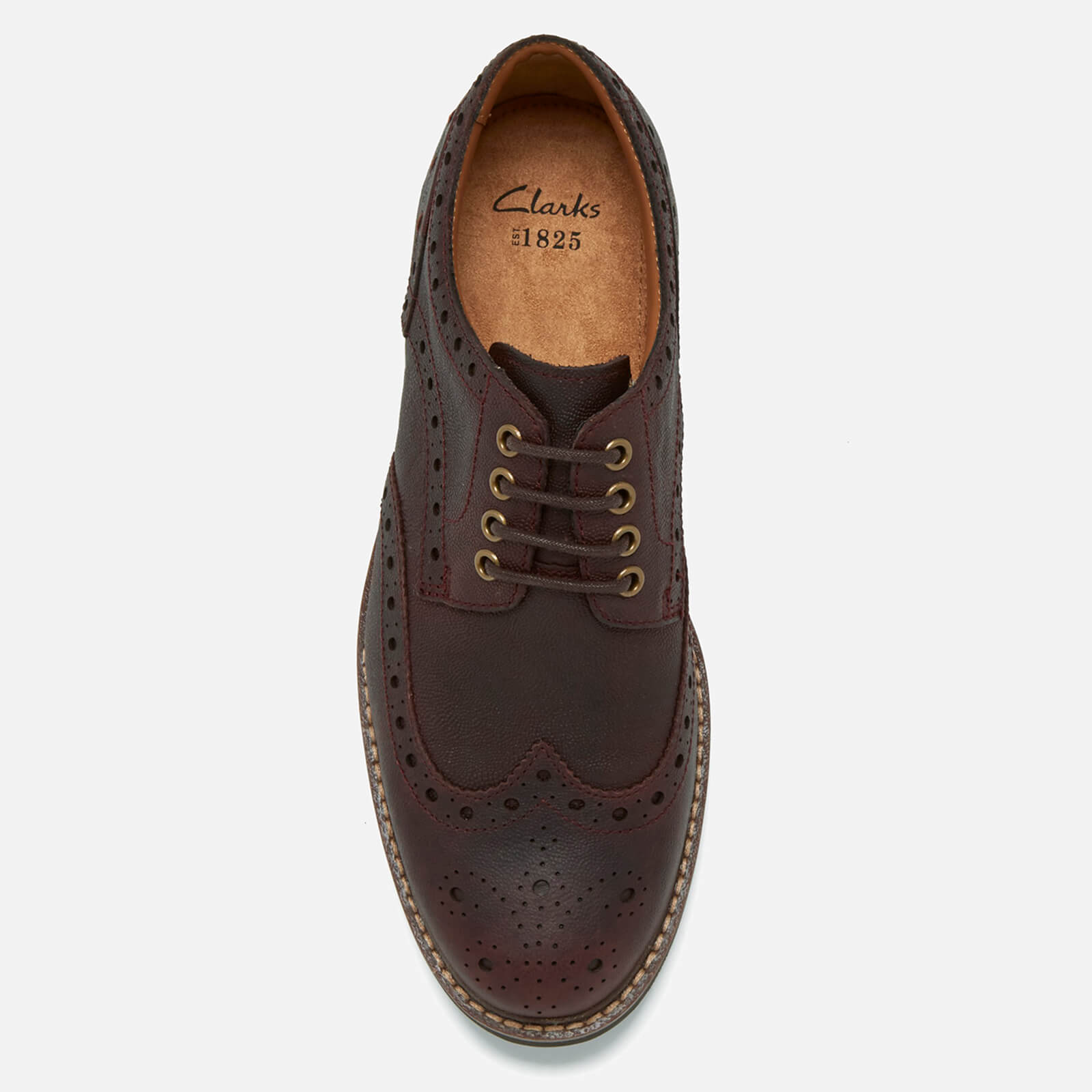 Clarks Men s Montacute Wing Brogues Chestnut Allsole
