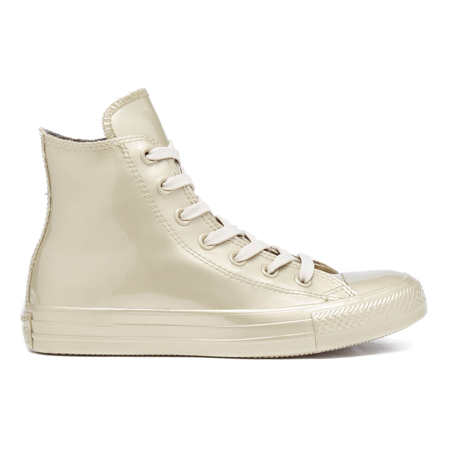 Converse Women s Chuck Taylor All Star Metallic Rubber Hi Top Trainers Light Gold Light Gold Light Gold Coggles