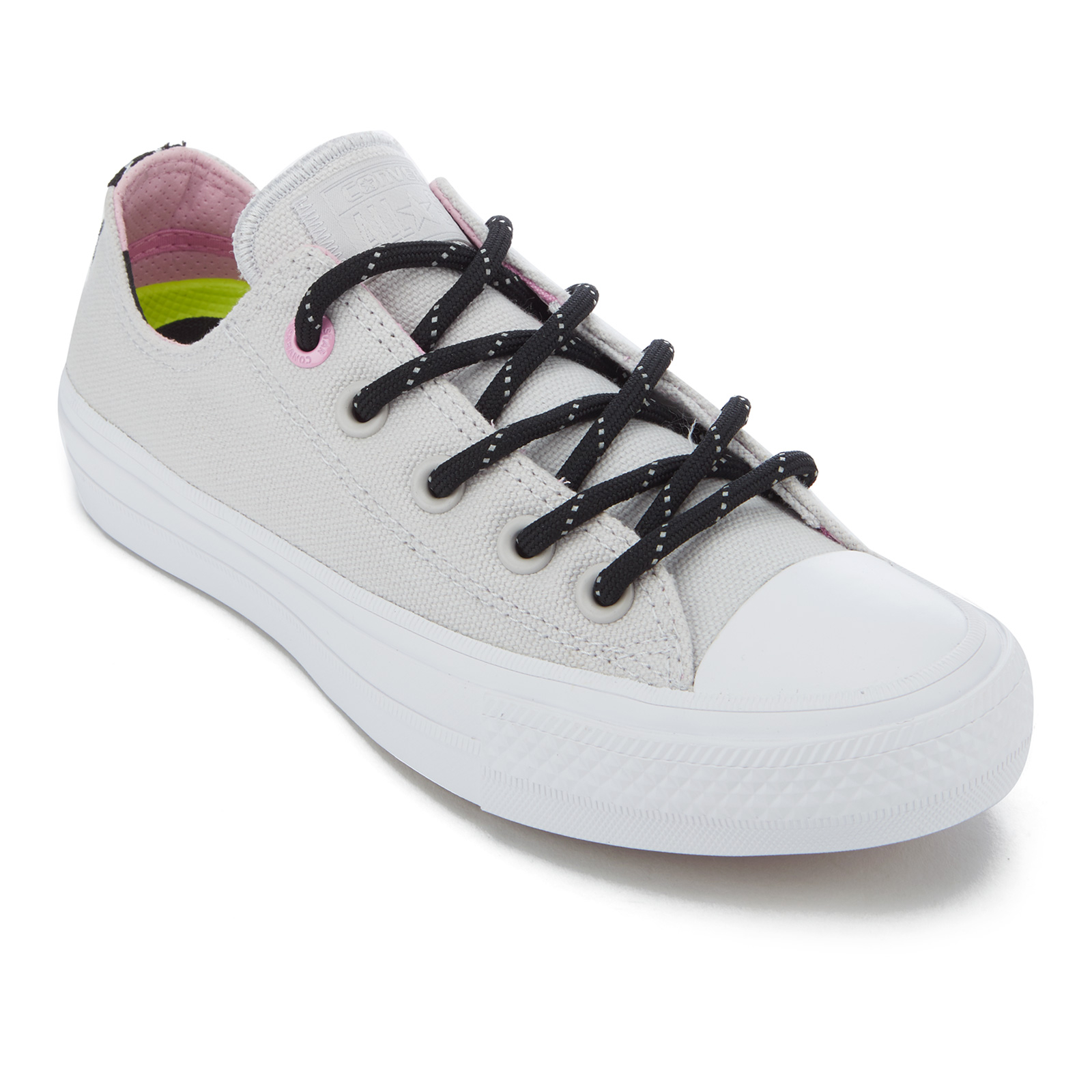 Converse Women s Chuck Taylor All Star II Shield Canvas Ox Trainers Mouse White Icy Pink Coggles