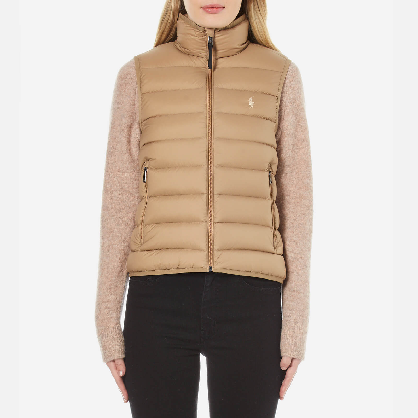 Polo Ralph Lauren Women s Lightweight Nylon Puffa Vest Jacket Cappuccino Coggles