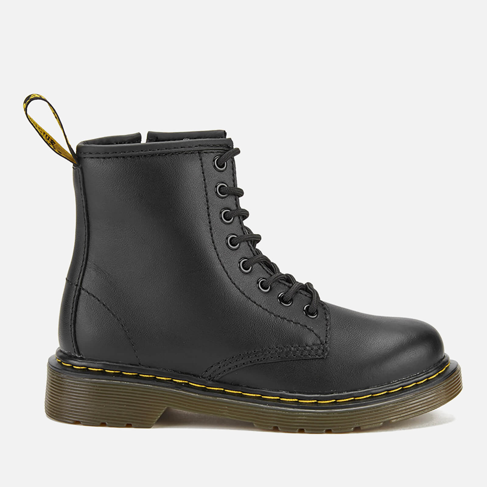Dr. Martens Kids 1460 Softy Leather Lace Up Boots Black Allsole