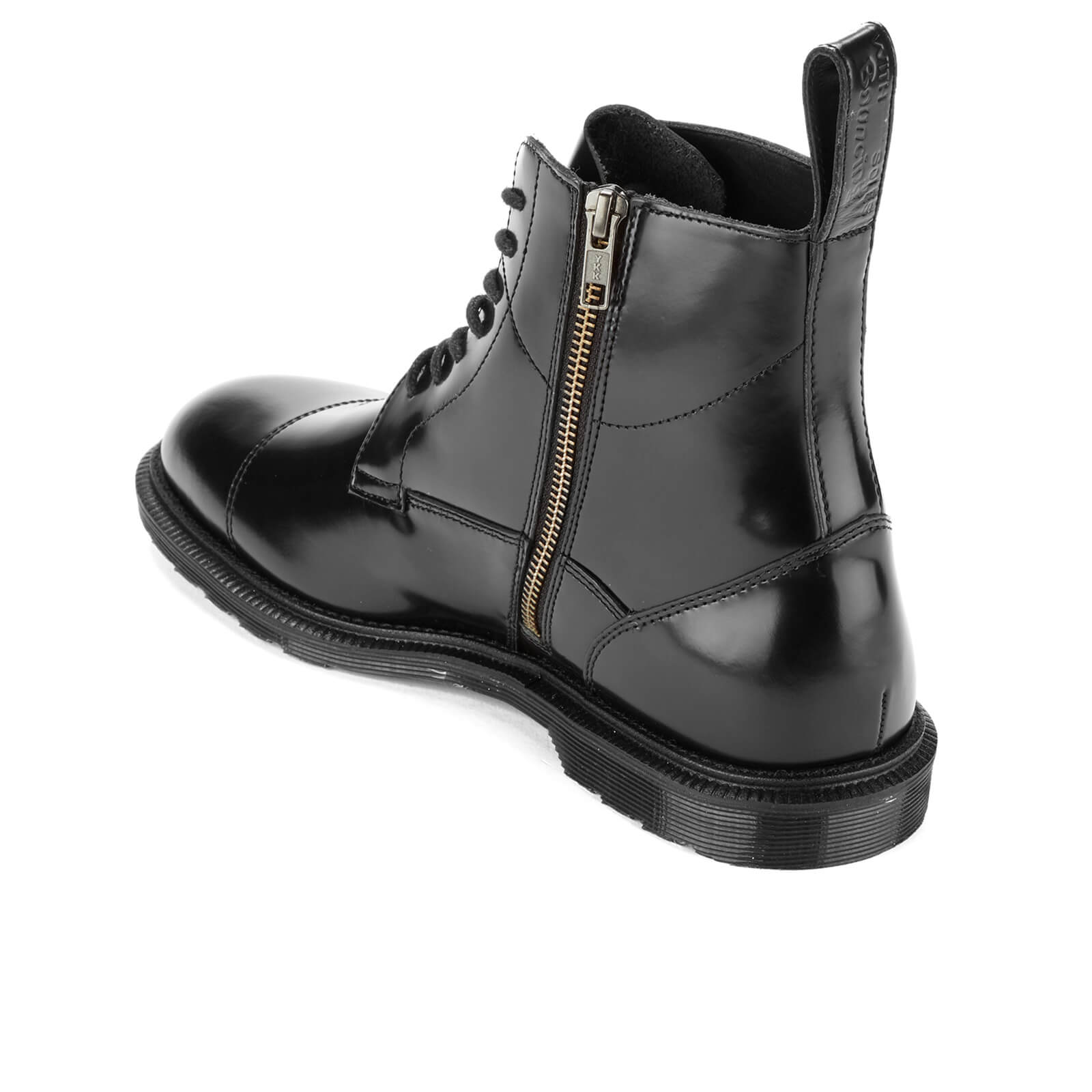 Dr. Martens Men s Henley Winchester Polished Smooth 7 Eye Zip Boots Black Coggles