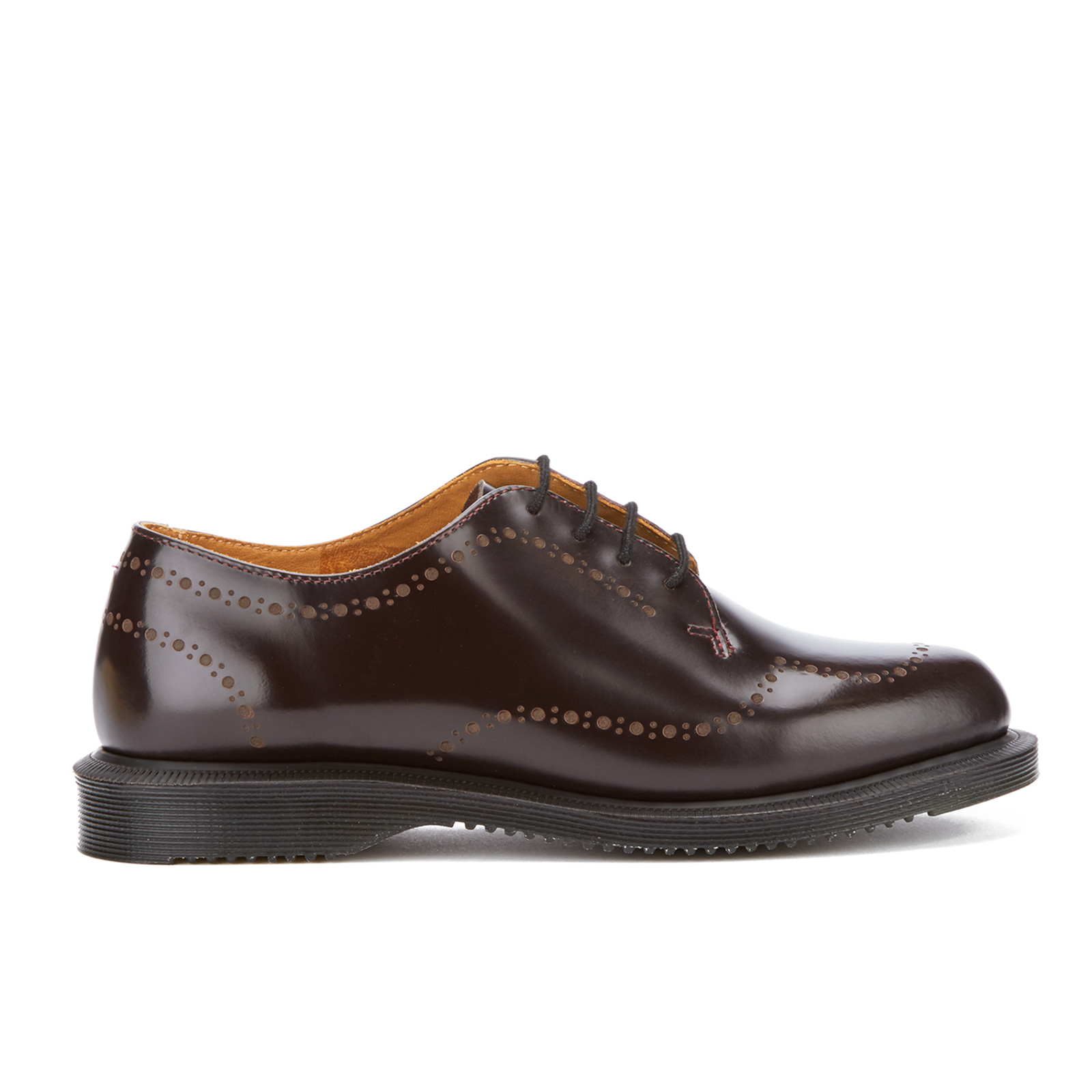 Dr. Martens Women s Charlotte Arcadia Etched Brogues Cherry Red Allsole