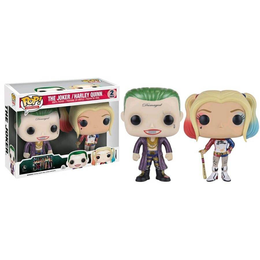 Suicide Squad Metallic Joker & Harley Quinn 3 Inch Pop! Vinyl