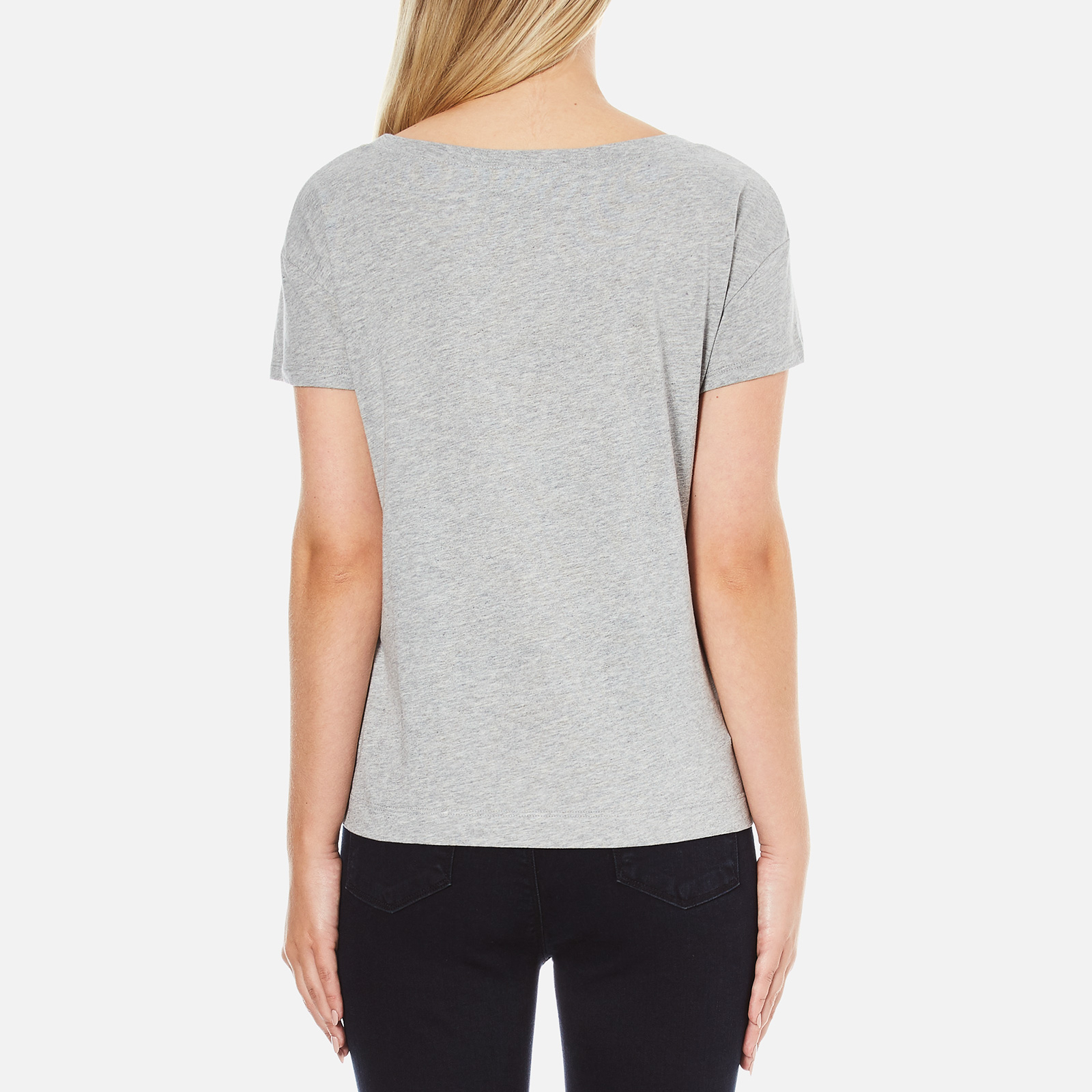 Love Moschino Women's Love Heart T-Shirt - Medium Grey | Coggles