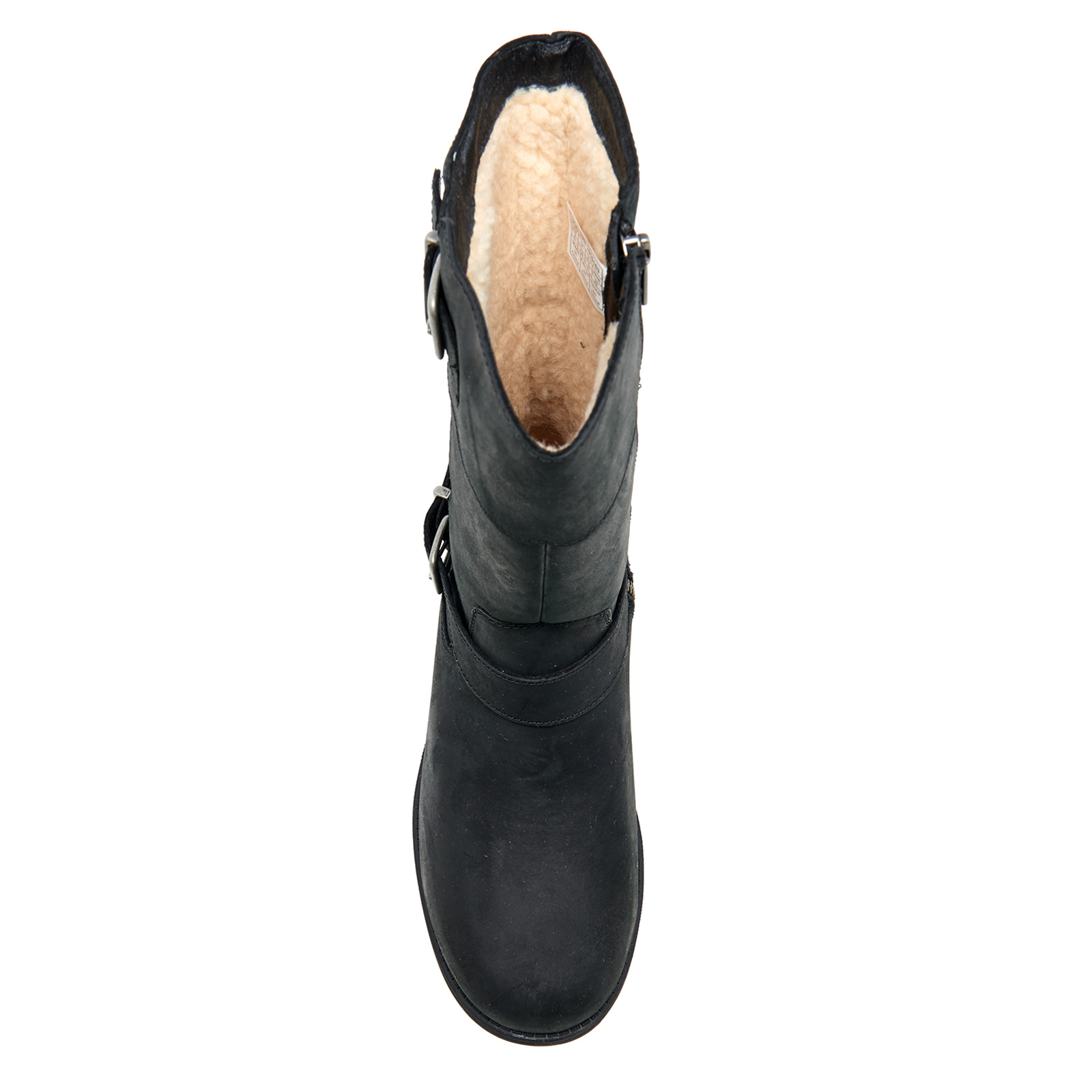 UGG Women s Tisdale Buckle Biker Boots Black Allsole