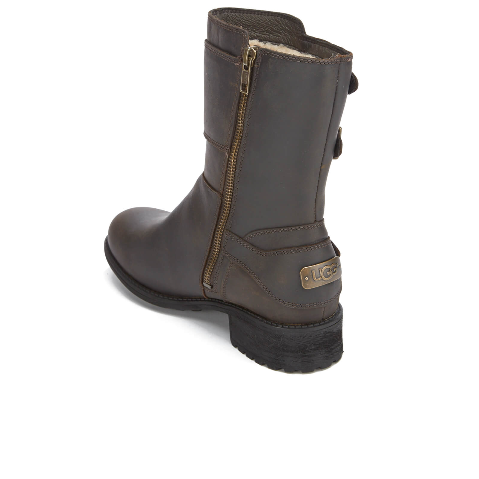 UGG Women s Wilcox Buckle Biker Boots Stout Allsole