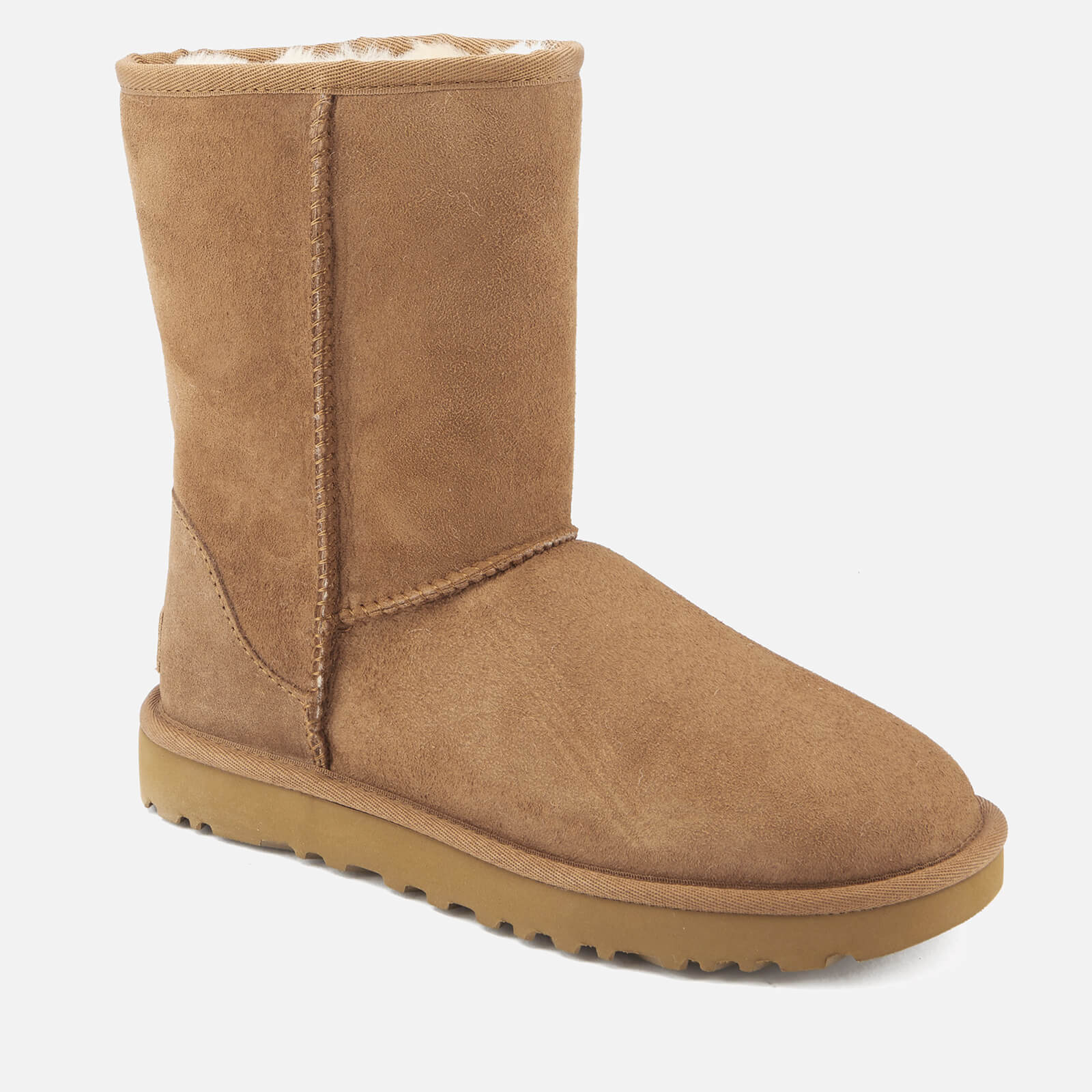 UGG Women s Classic Short II Sheepskin Boots Chocolate Allsole
