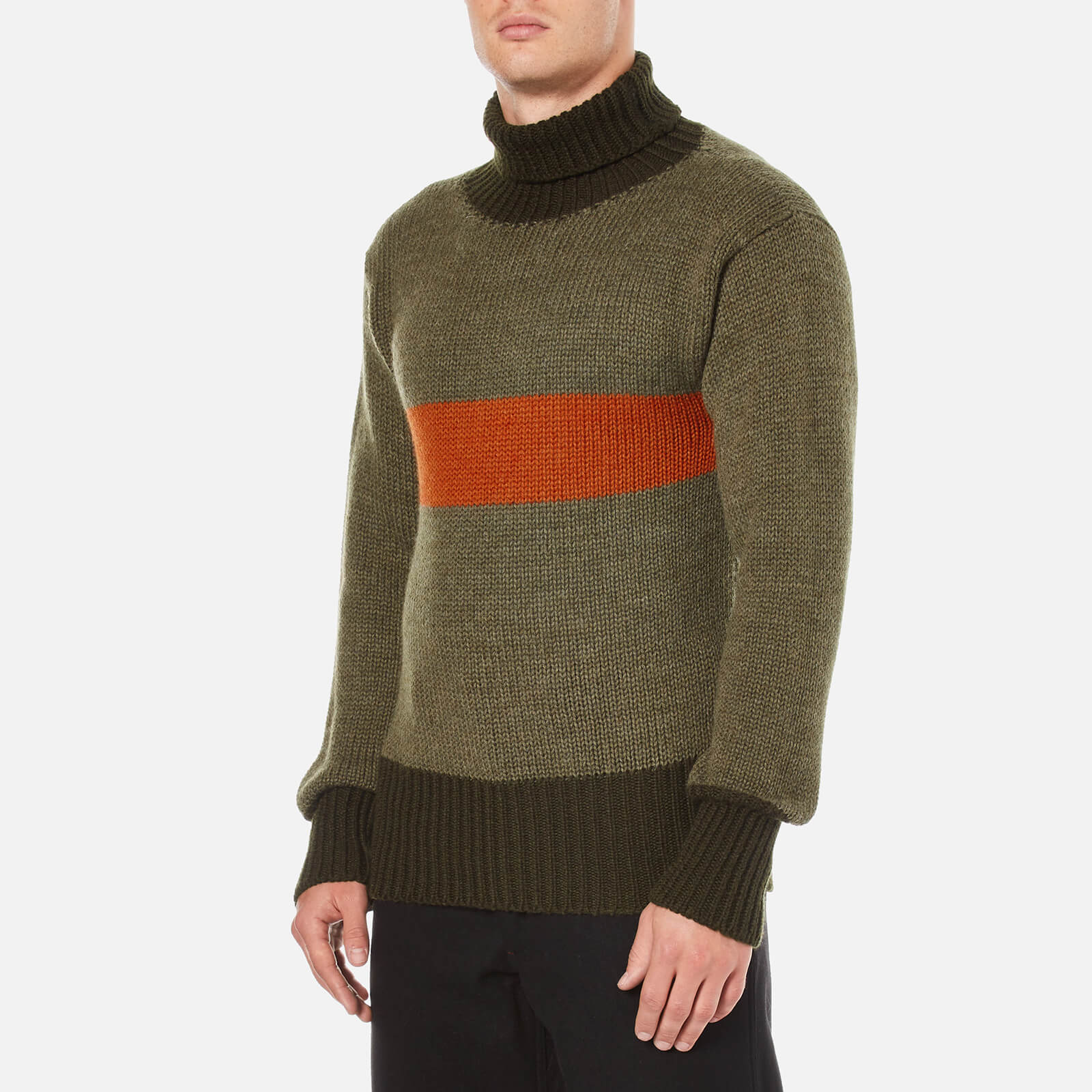 暮らしに便利なアイテム Guage 3 Men's Cabourn Nigel Striped Army - Jumper Neck Roll トップス