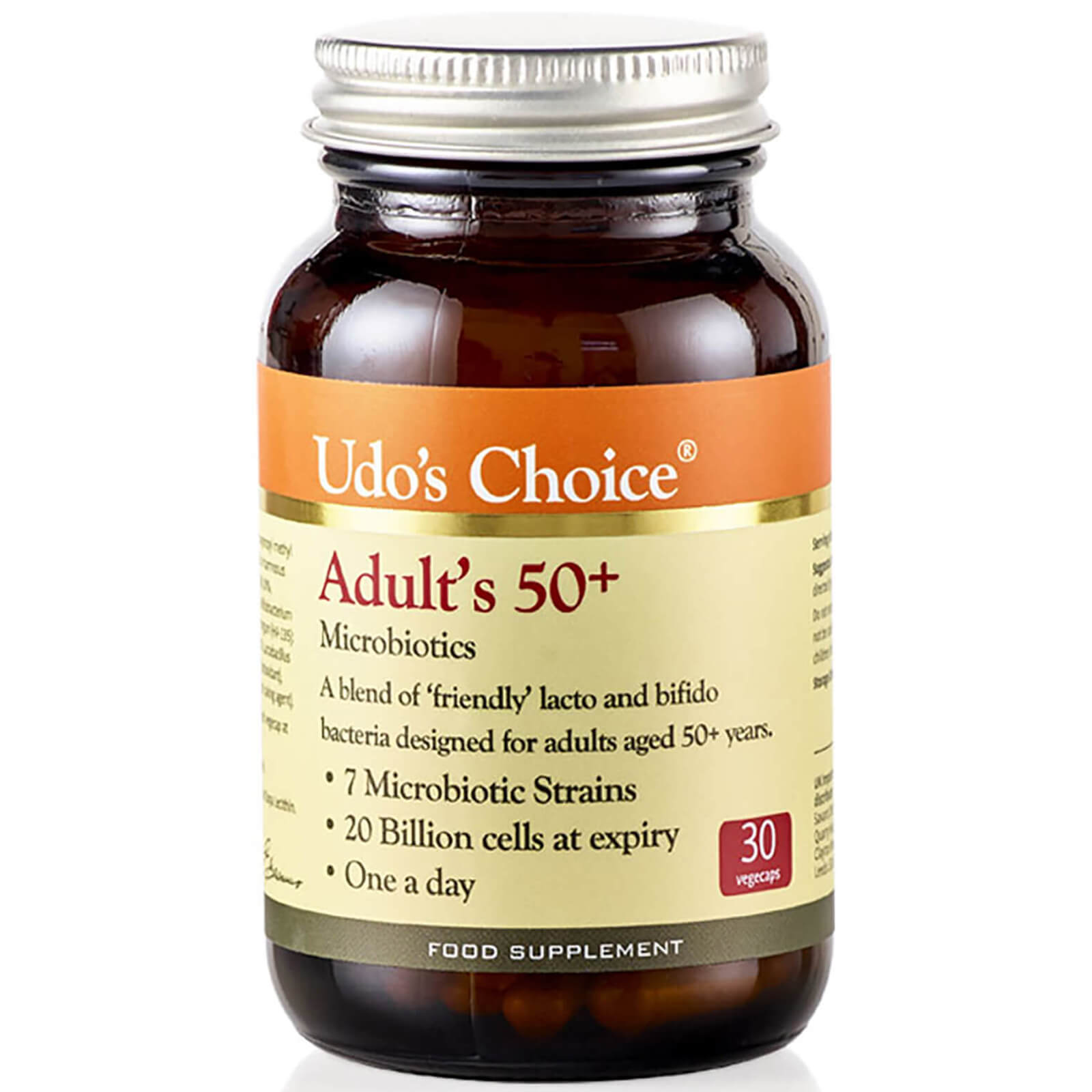 Microbióticos para adultos sénior Adult 50+ Blend de Udo's Choice - 30 cápsulas vegetales