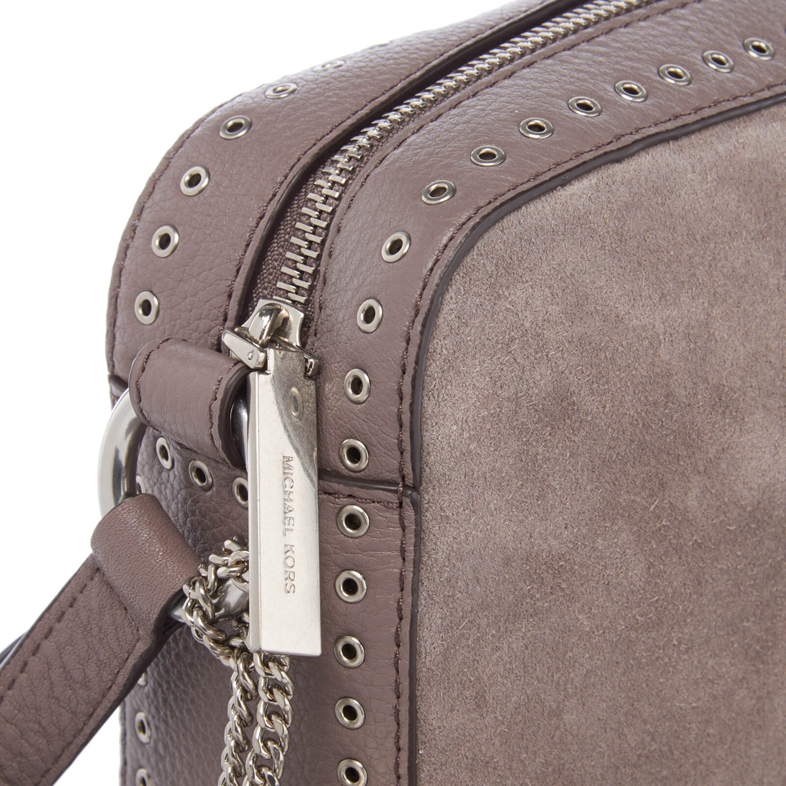 MICHAEL MICHAEL KORS Women s Brooklyn Large Suede Camera Bag Cinder Coggles