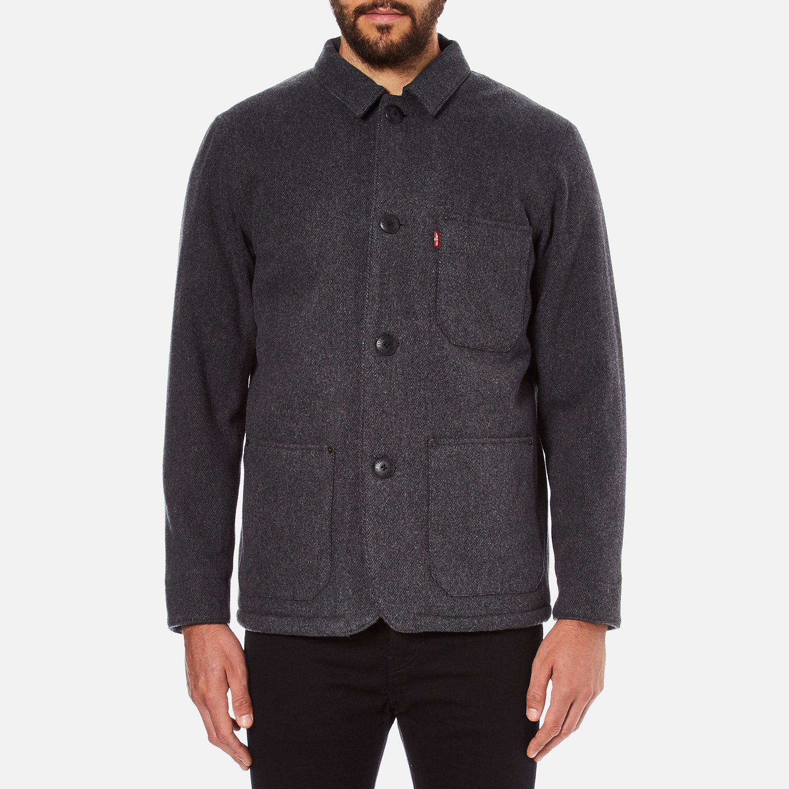 Levi s Men s Wool Engineers Coat Black Heather Coggles