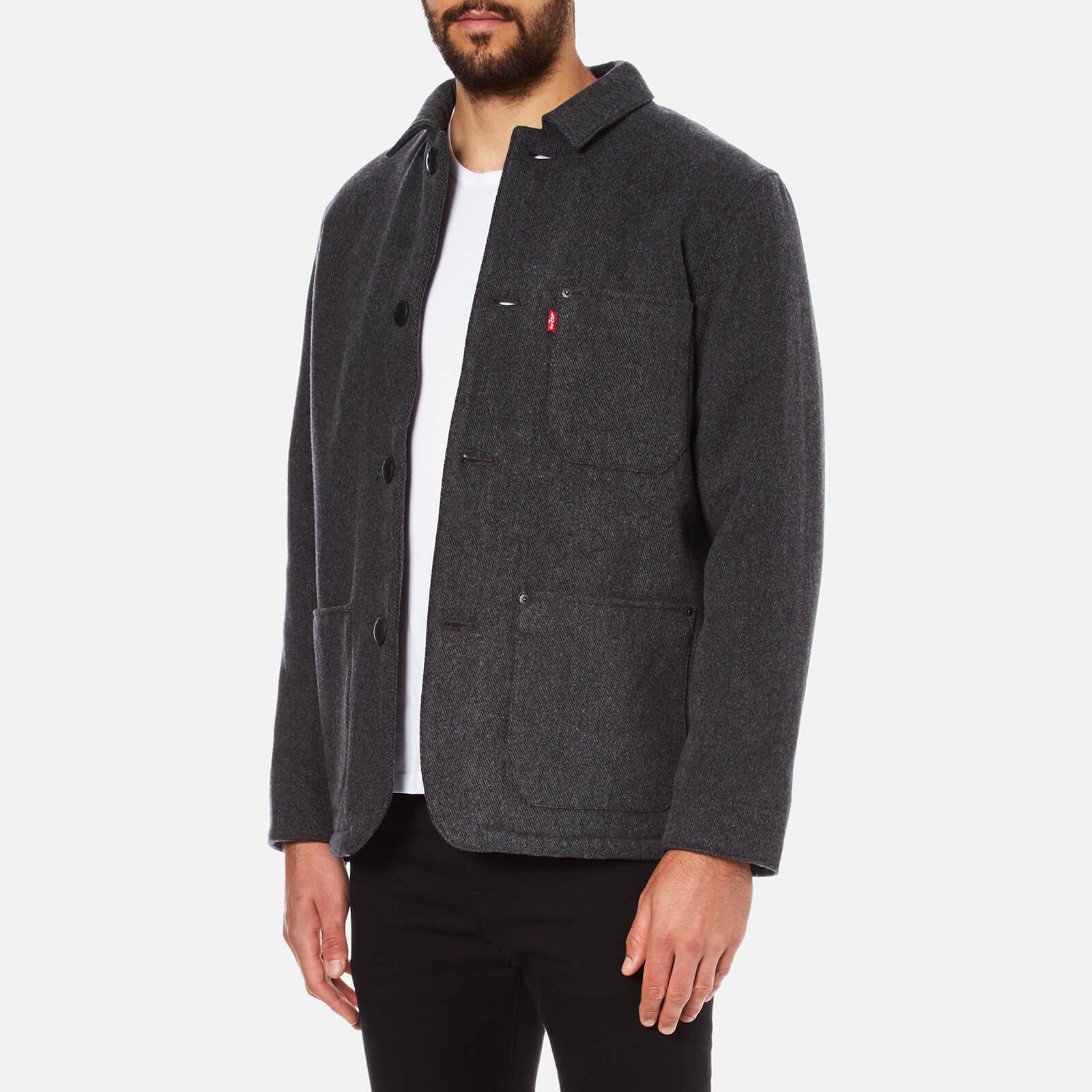 Levi's engineer hot sale coat black