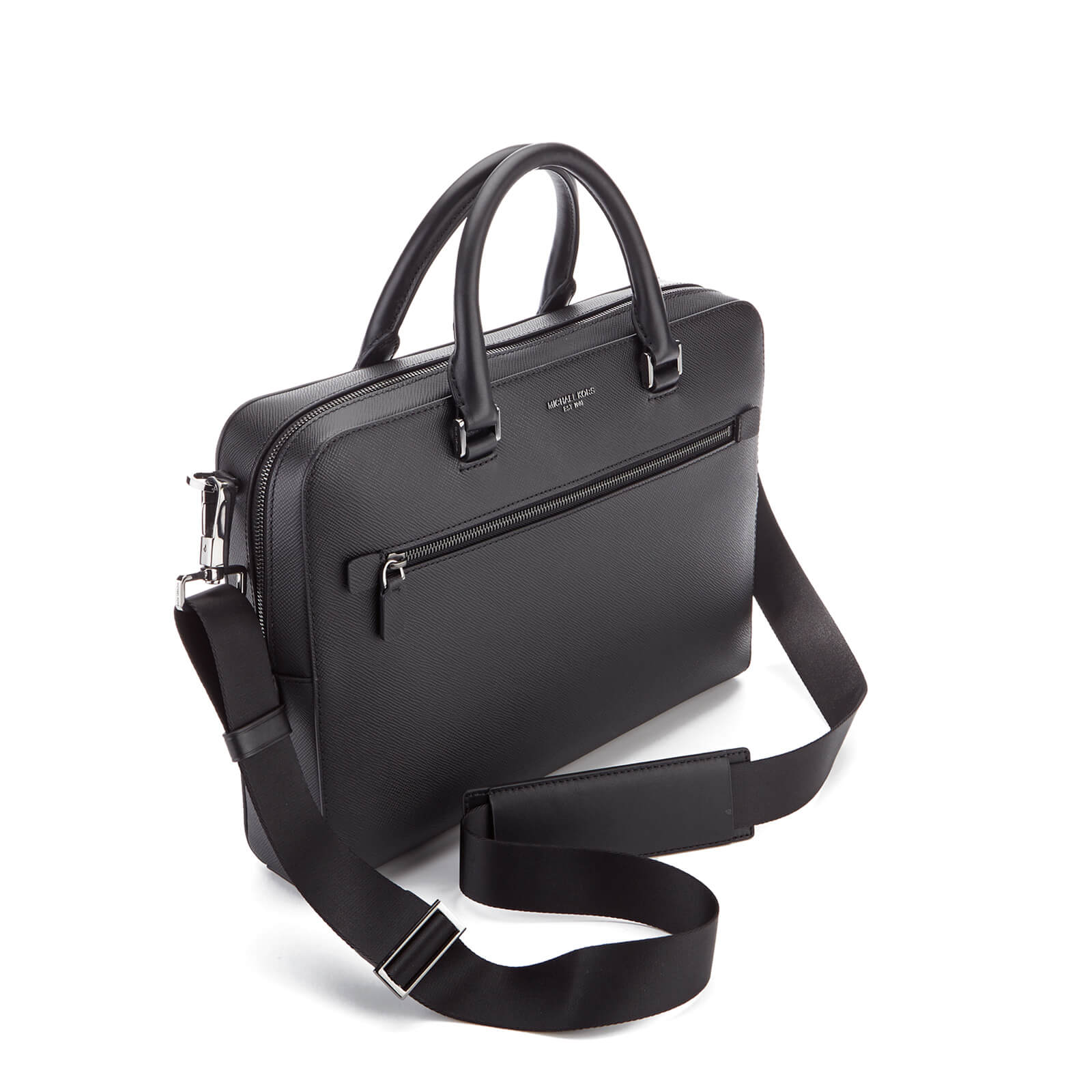 Michael Kors Men s Harrison Medium Front Zip Briefcase Black