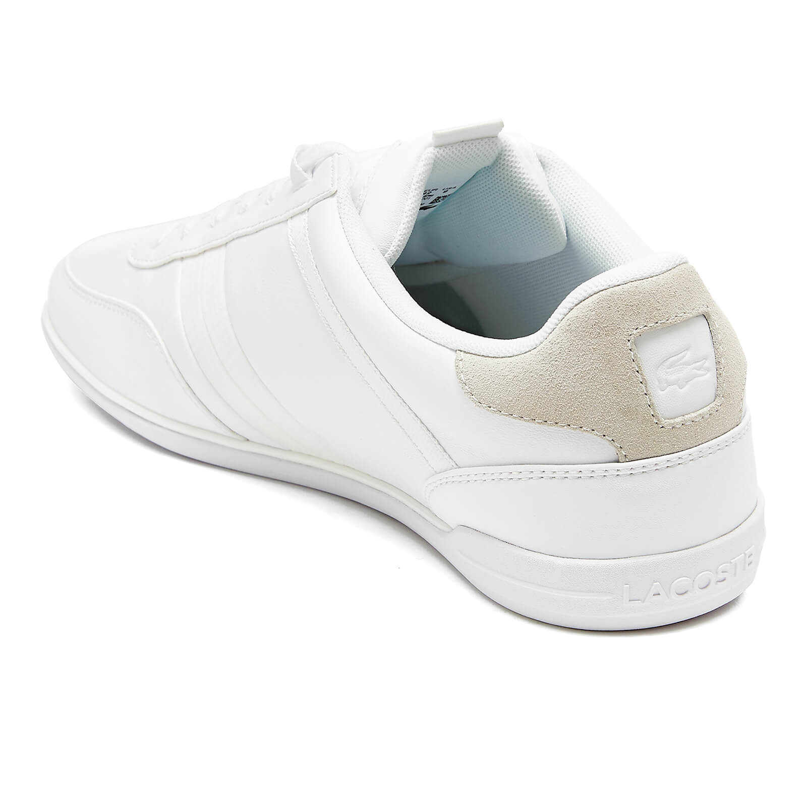 Lacoste mens giron trainers white cheap