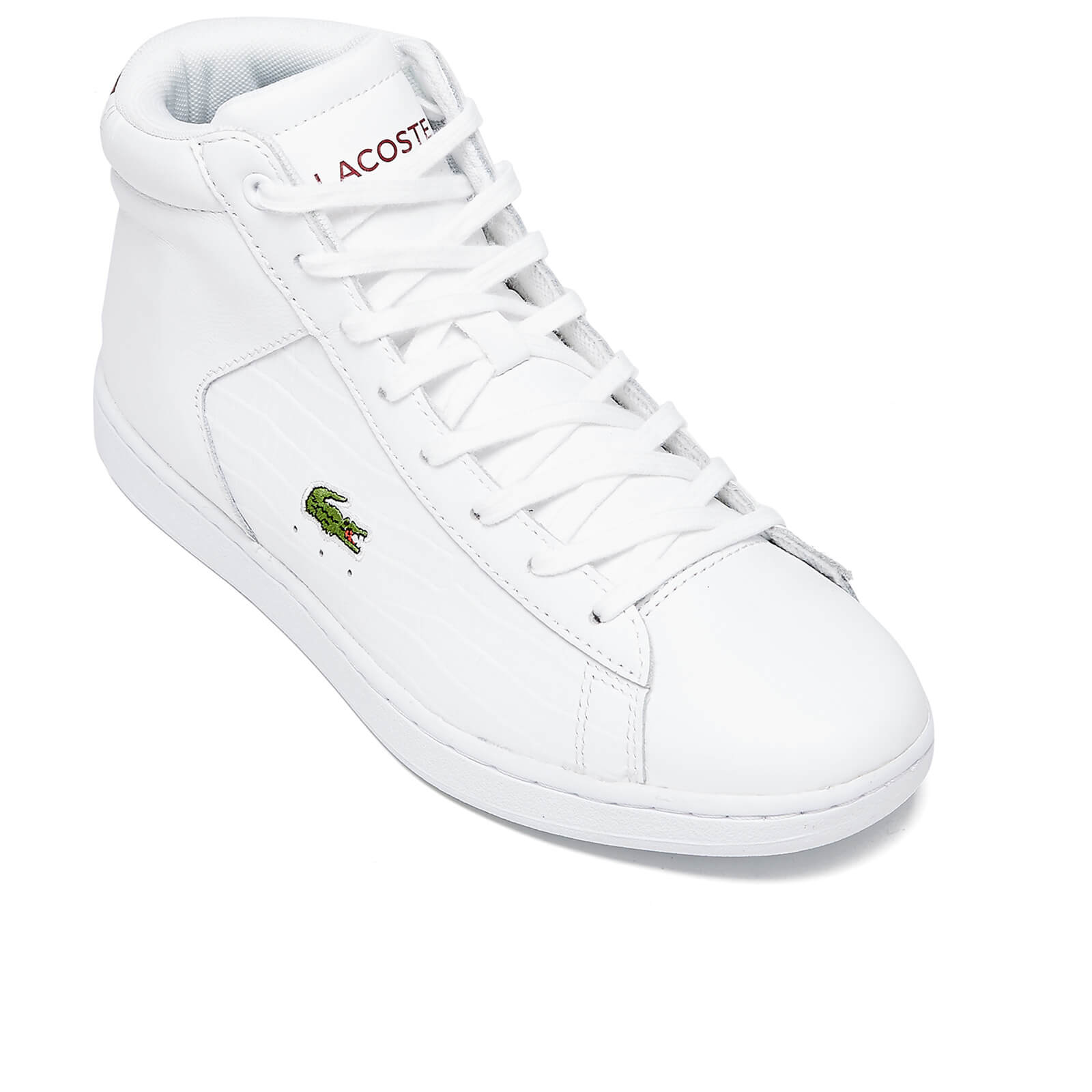Lacoste Women s Carnaby Evo Mid G316 2 Hi Top Trainers White Red Allsole