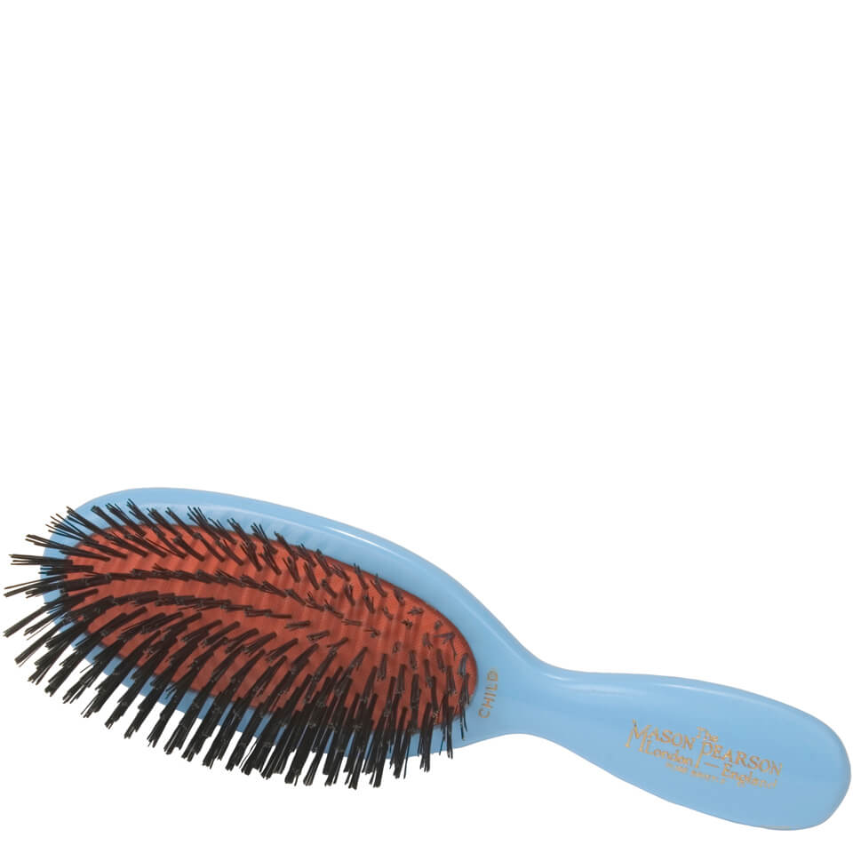 【 大感謝セール】 Sensitive Blue Children's Pearson Mason Bristle Brush Hair ヘアブラシ・コーム
