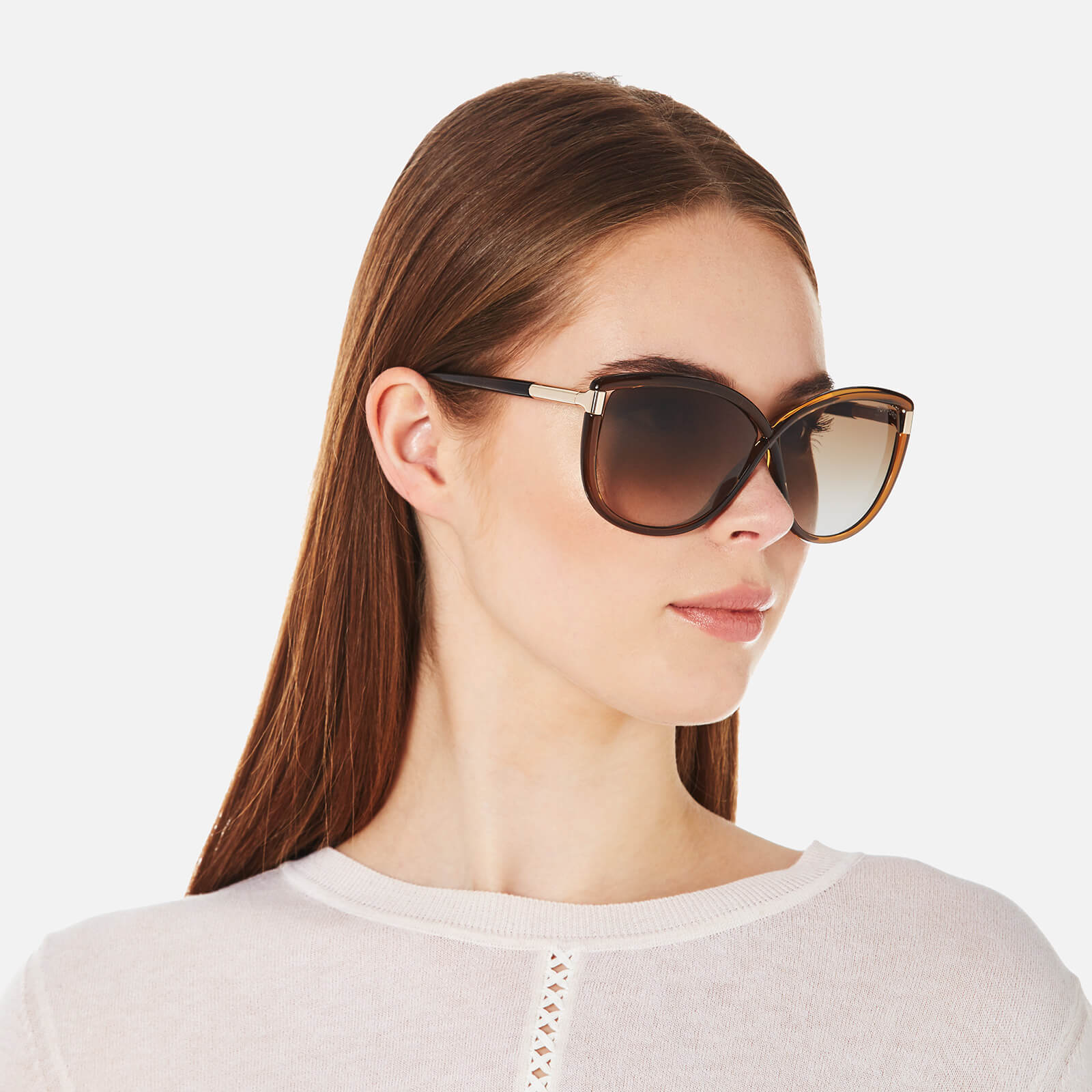 Tom Ford Women s Abbey Sunglasses Brown Coggles