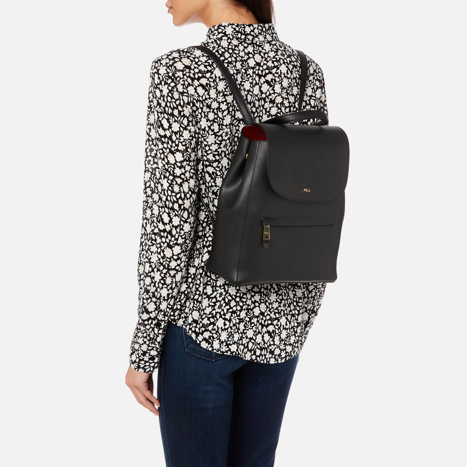 Lauren Ralph Lauren Women s Dryden Ellen Backpack Black Crimson Coggles