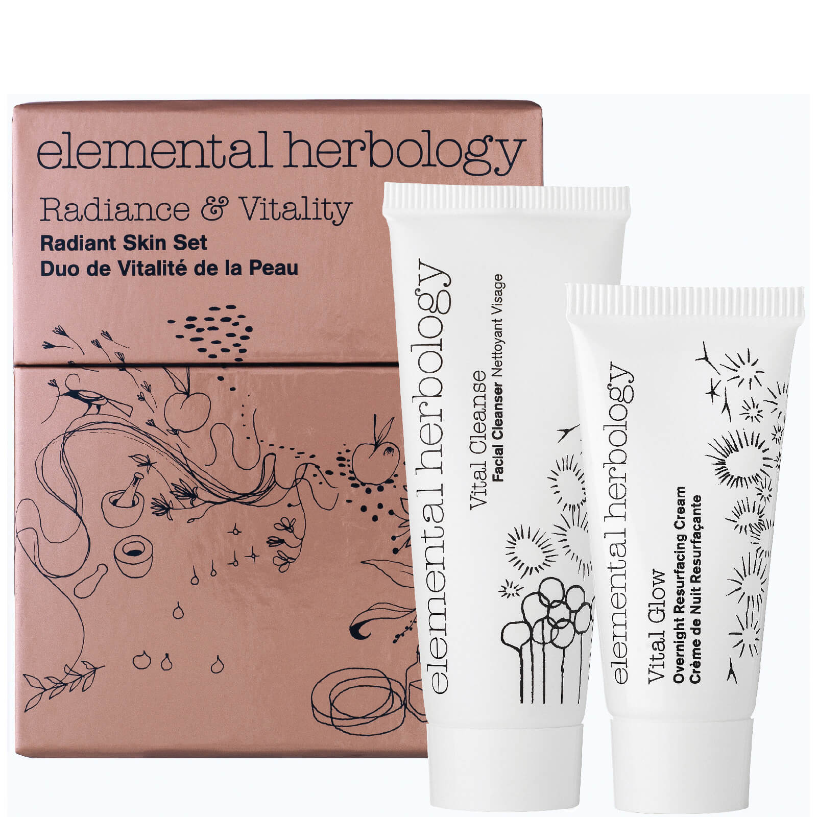 Set Radiant Skin de la colección Radiance & Vitality de Elemental Herbology