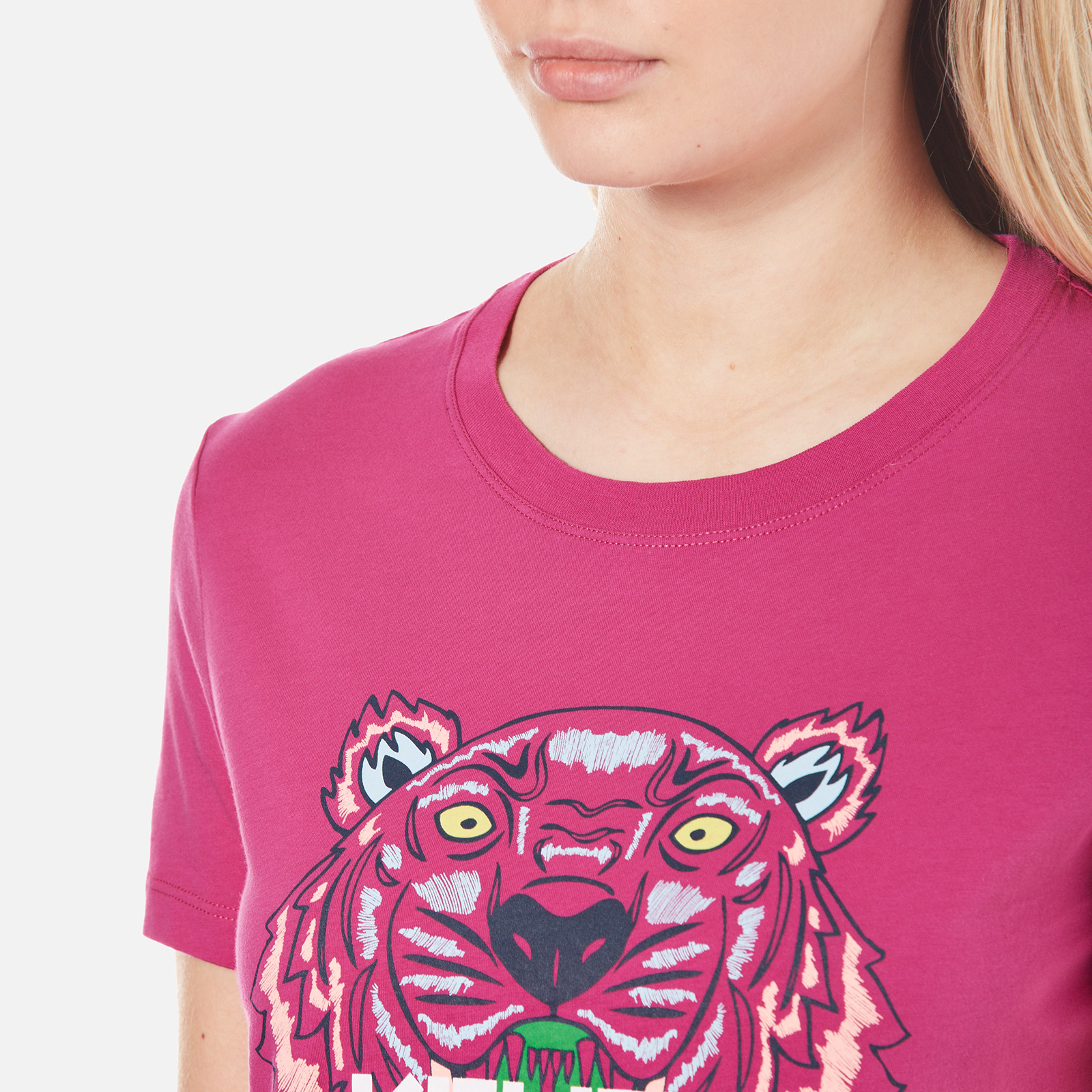 KENZO Women's Printed Tiger On Cotton Single Jersey T-Shirt