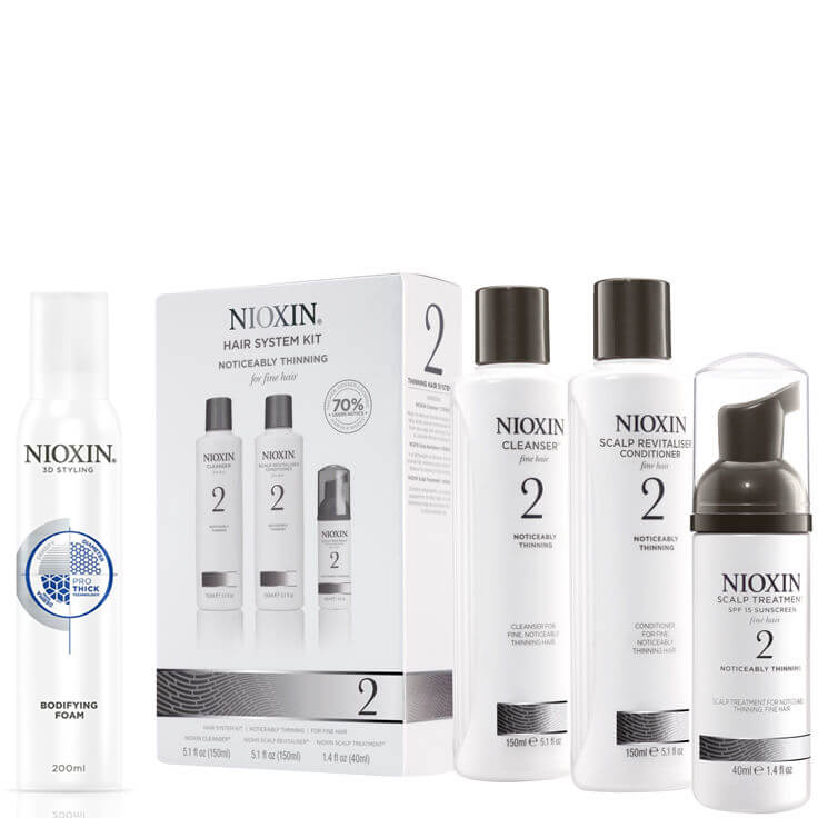 NIOXIN Hair System Kit 2 y Espuma Voluminizante Surtido
