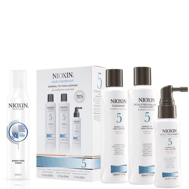 NIOXIN Hair System Kit 5 y Espuma Voluminizante Surtido: