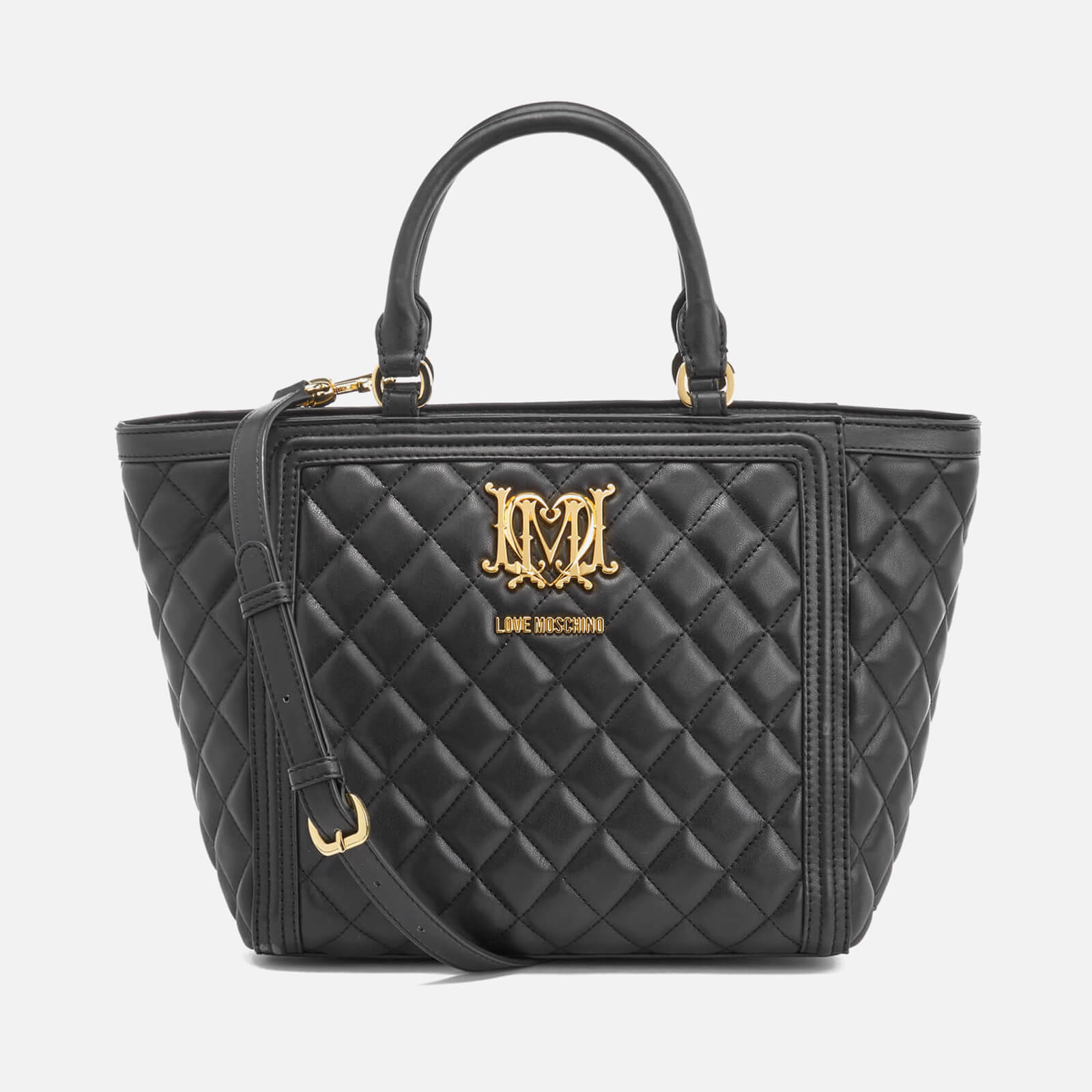 Love Moschino Women's Quilted Tote Bag - Black | Coggles