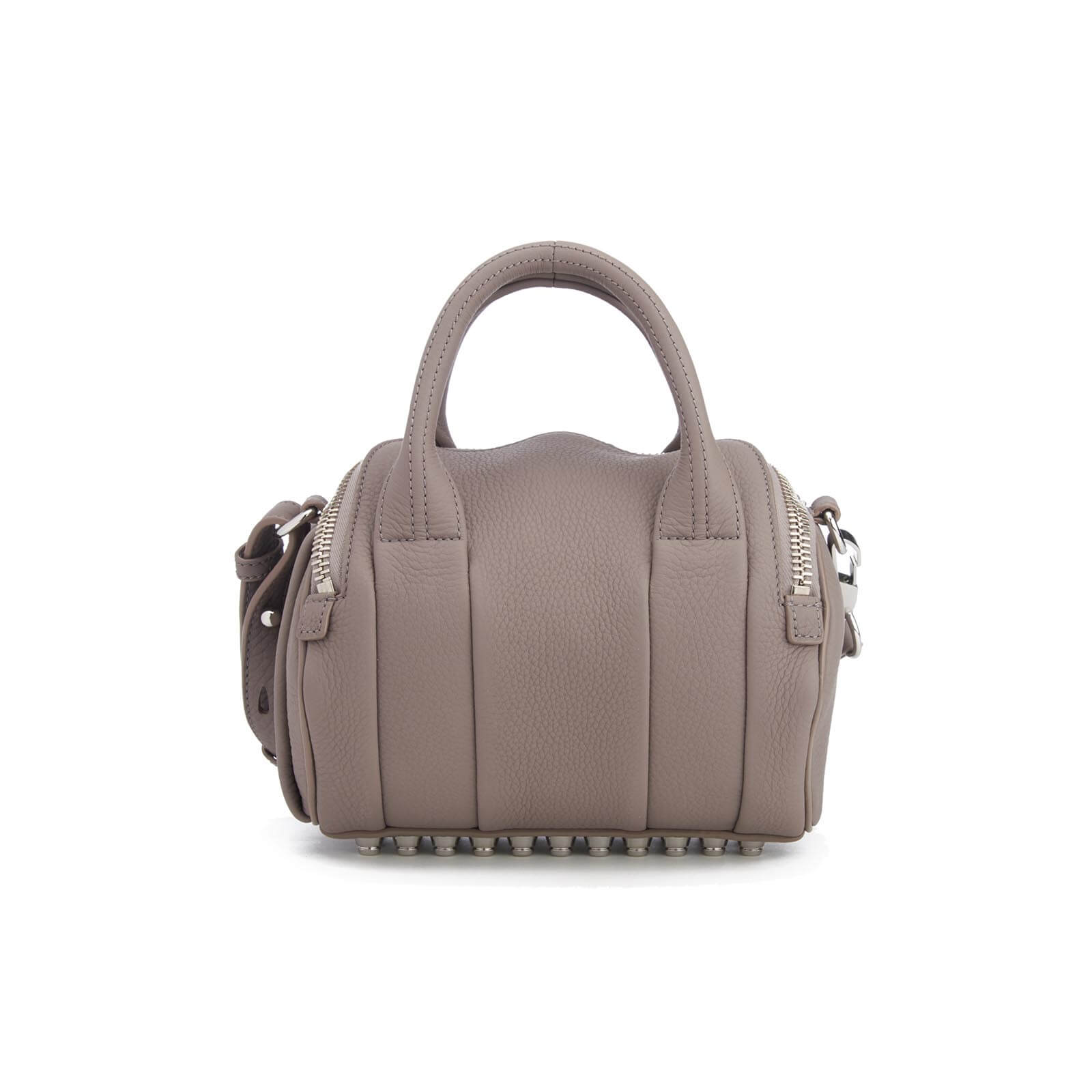 Alexander Wang Women s Mini Rockie Pebbled Leather Stud Detail Bowler Bag Mink Grey Coggles