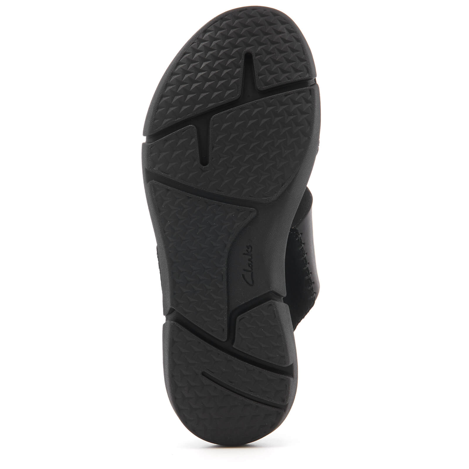 Clarks Men s Trisand Cross Leather Sandals Black Allsole