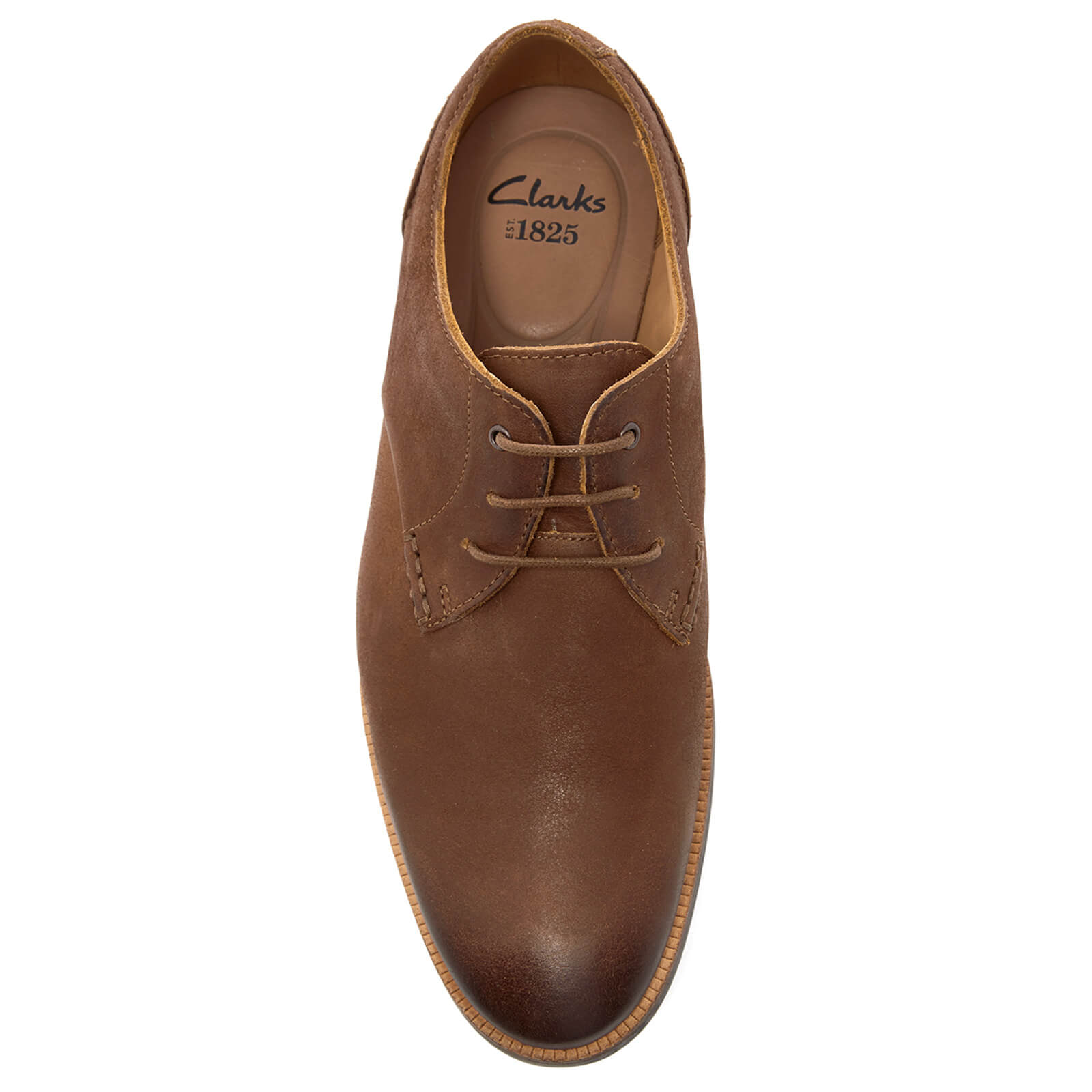 Clarks Men s Broyd Walk Leather Derby Shoes Tan Allsole