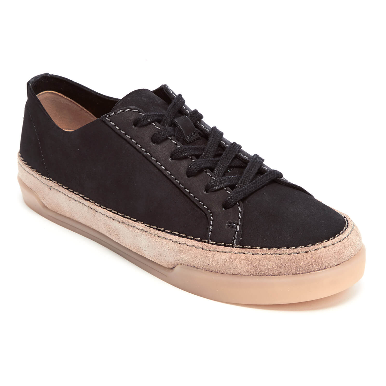 Clarks Women s Hidi Holly Leather Cupsole Trainers Black Allsole