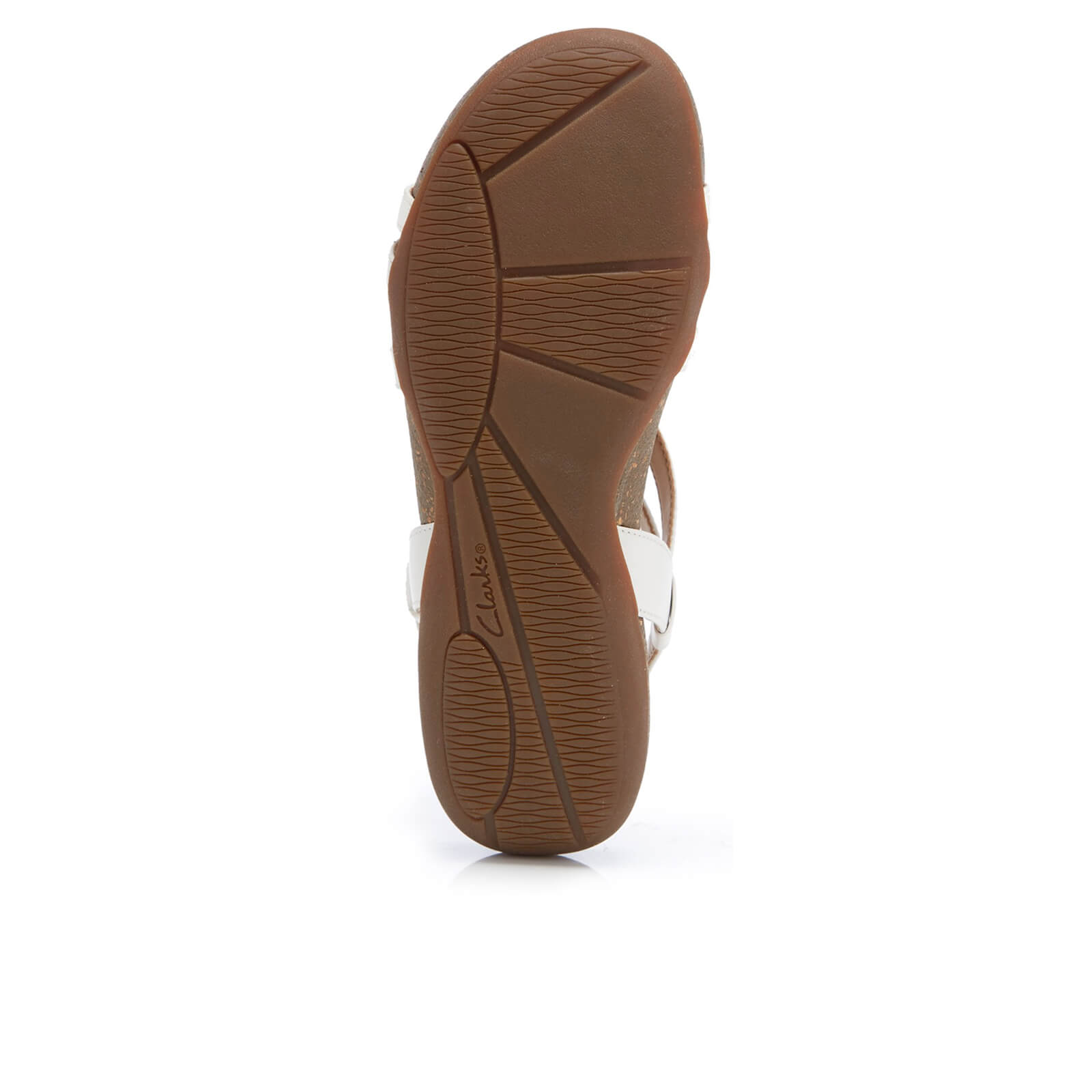Clarks Women s Autumn Peace Leather Strappy Sandals White