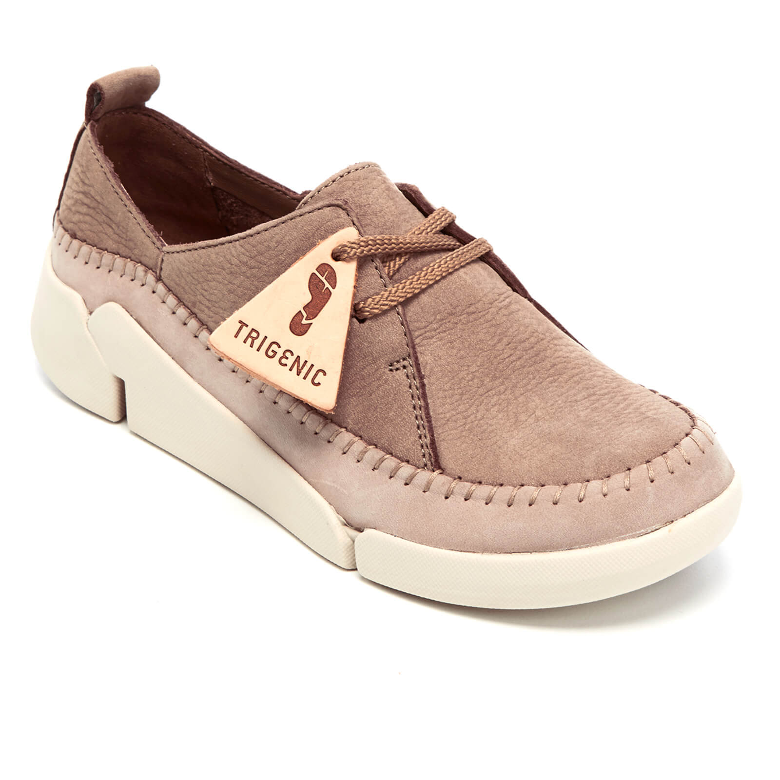 Clarks Women s Tri Angel Nubuck Trainers Taupe Allsole