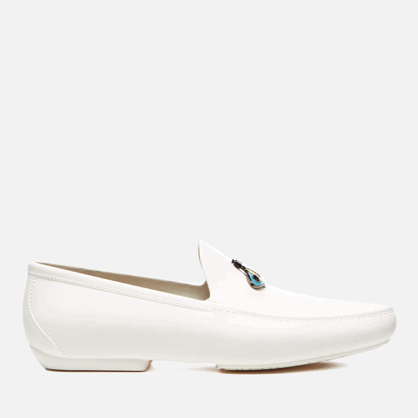 Vivienne Westwood MAN Men s Enamelled Orb Moccasin Shoes White
