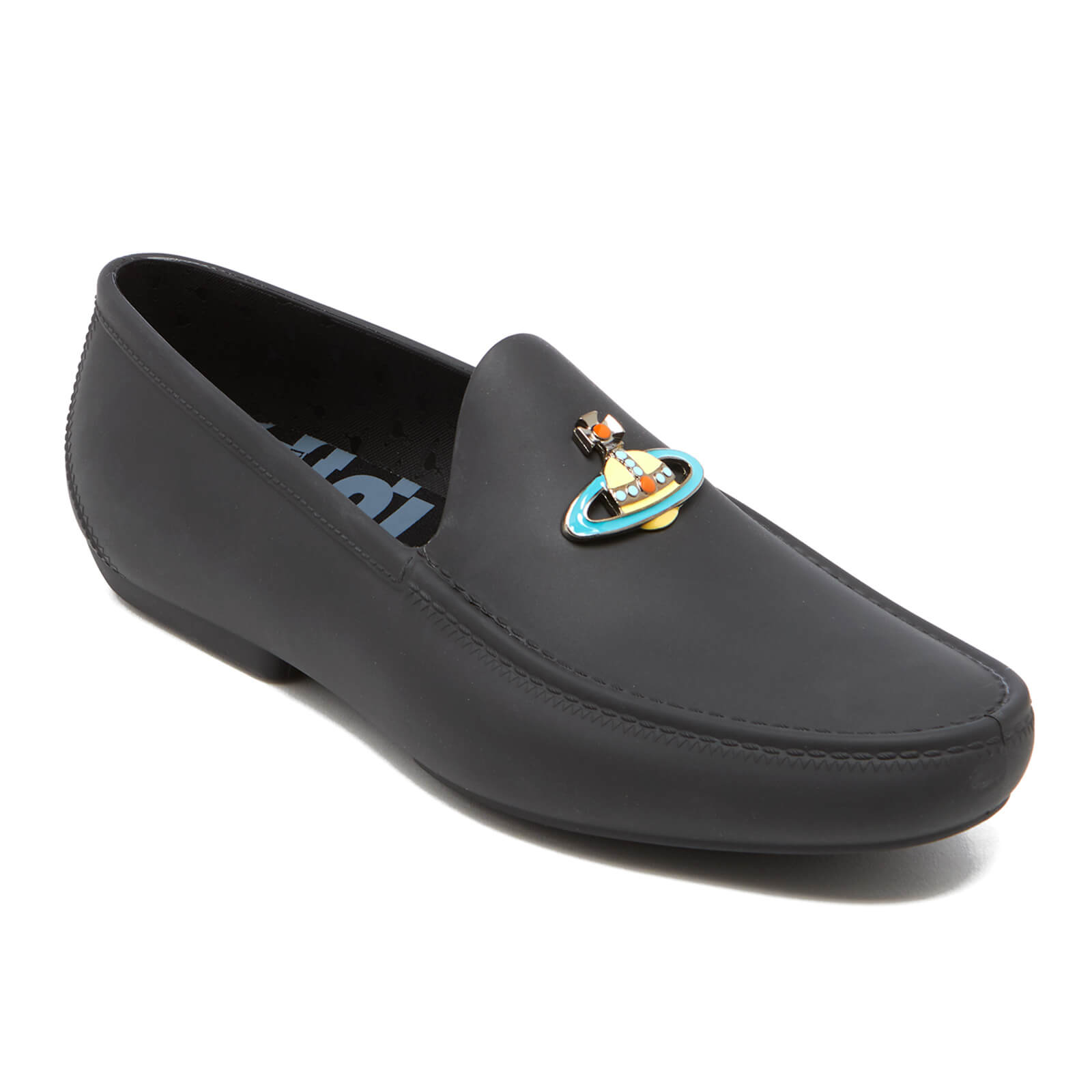 Vivienne Westwood MAN Men s Enamelled Orb Moccasin Shoes Black Coggles