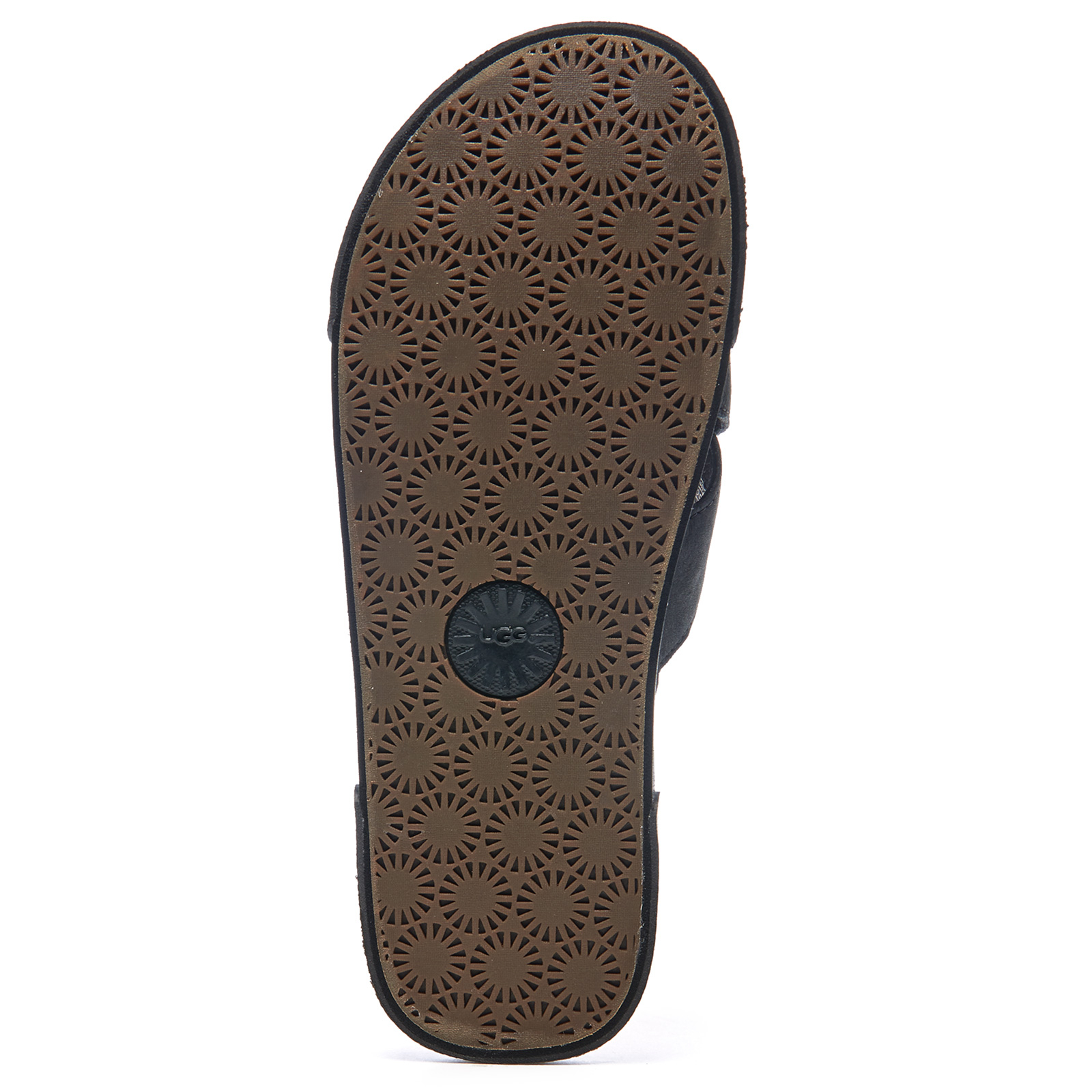 UGG Men s Ithan Cork Double Strap Leather Slide Sandals Black Coggles