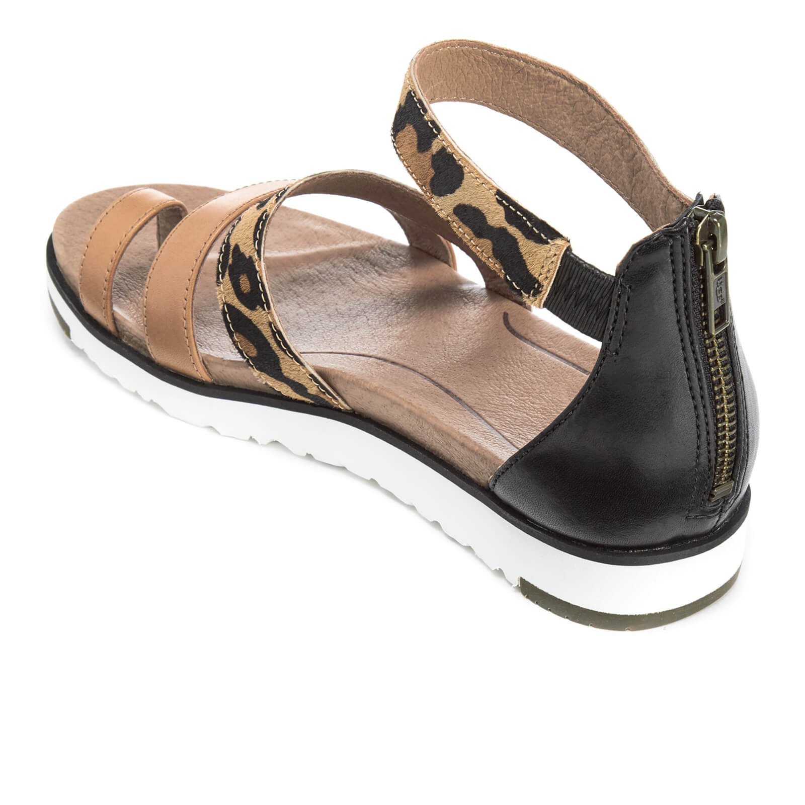 UGG Women s Mina Leopard Leather Gladiator Sandals Chestnut Leopard Allsole
