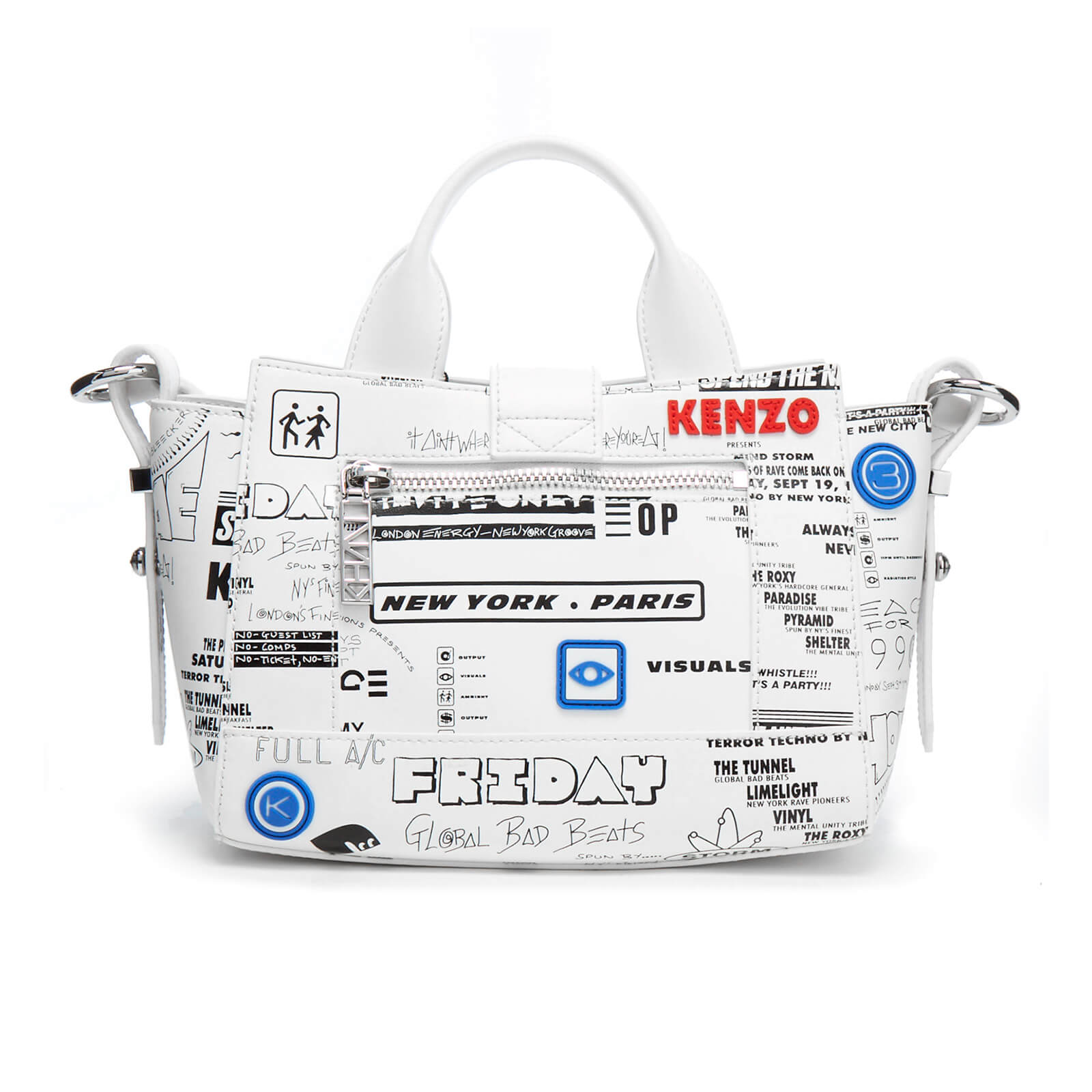 KENZO Women s Kalifornia Mini Tote Bag White Coggles