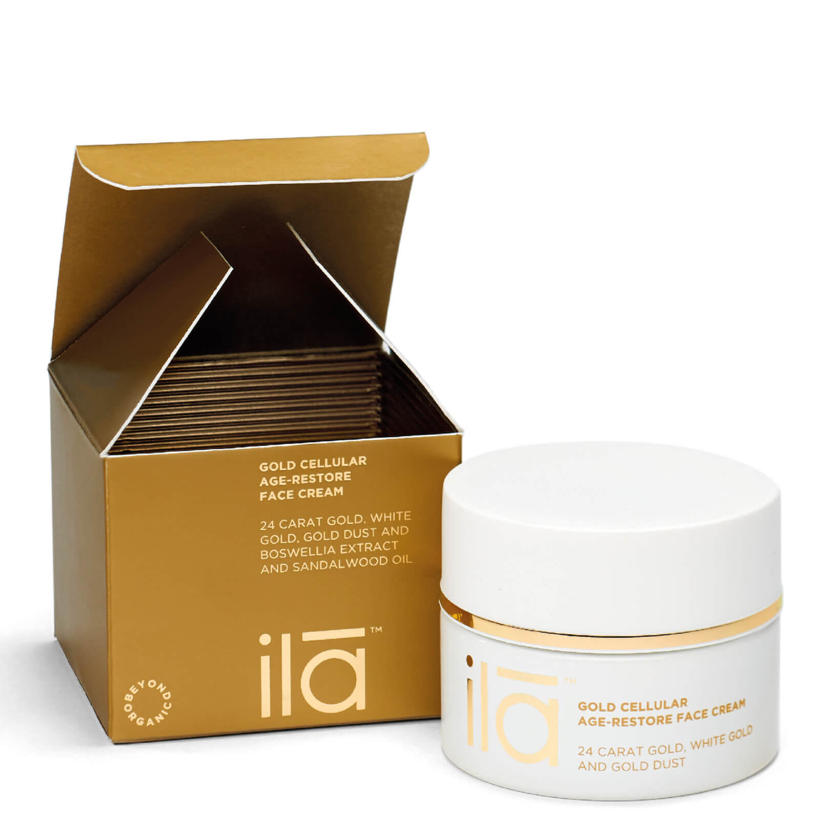 Crema facial antienvejecimiento celular Gold de ila-spa 50 g