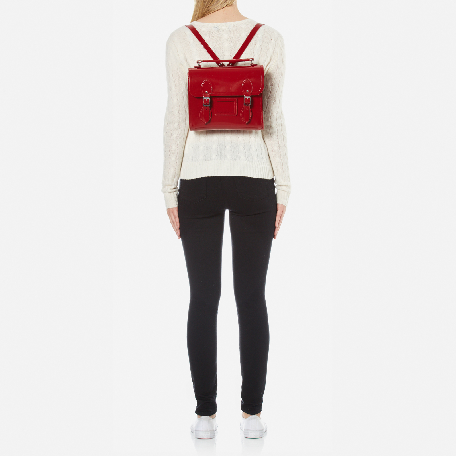 The Cambridge Satchel Company Women s Barrel Backpack Patent Red Coggles