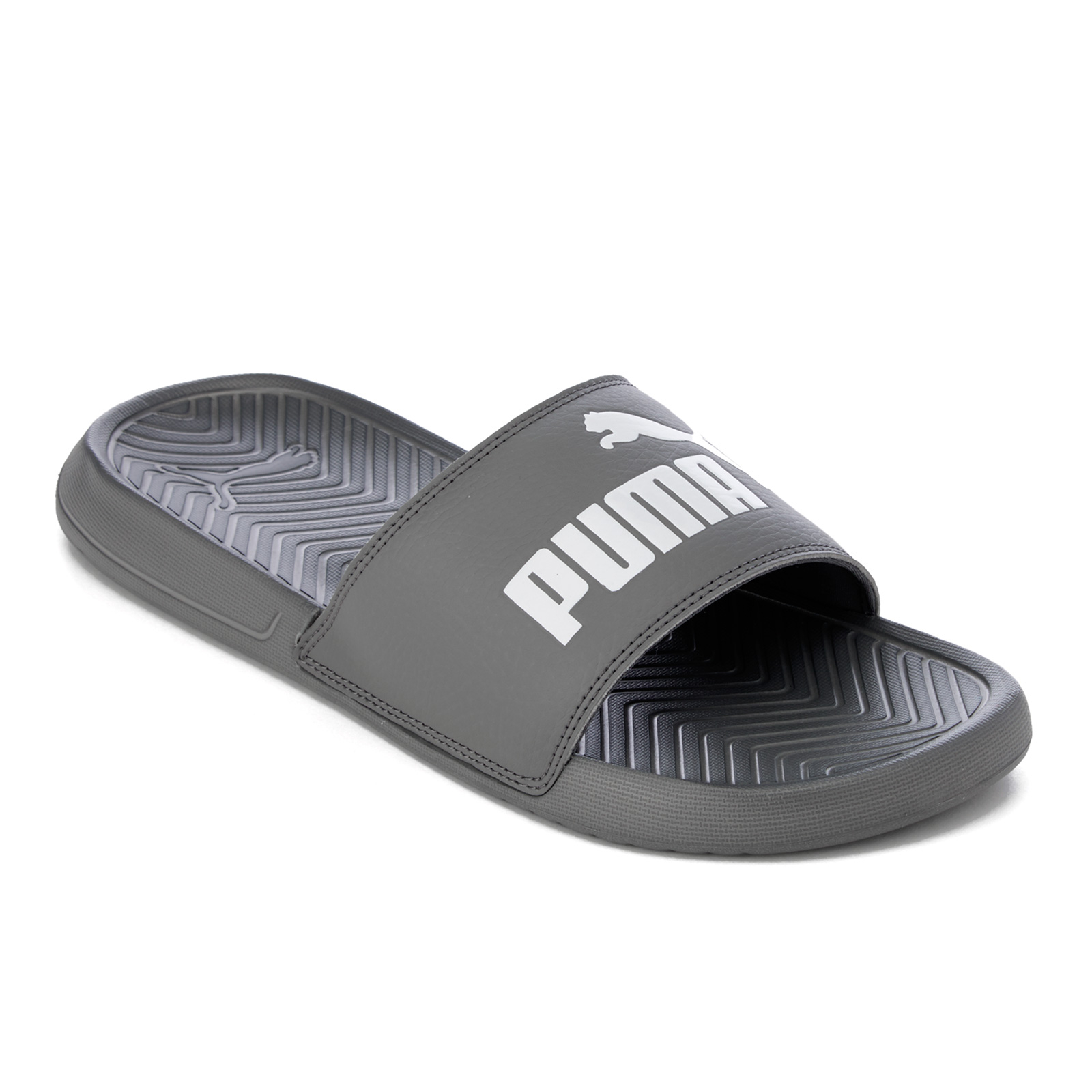 puma slides womens grey
